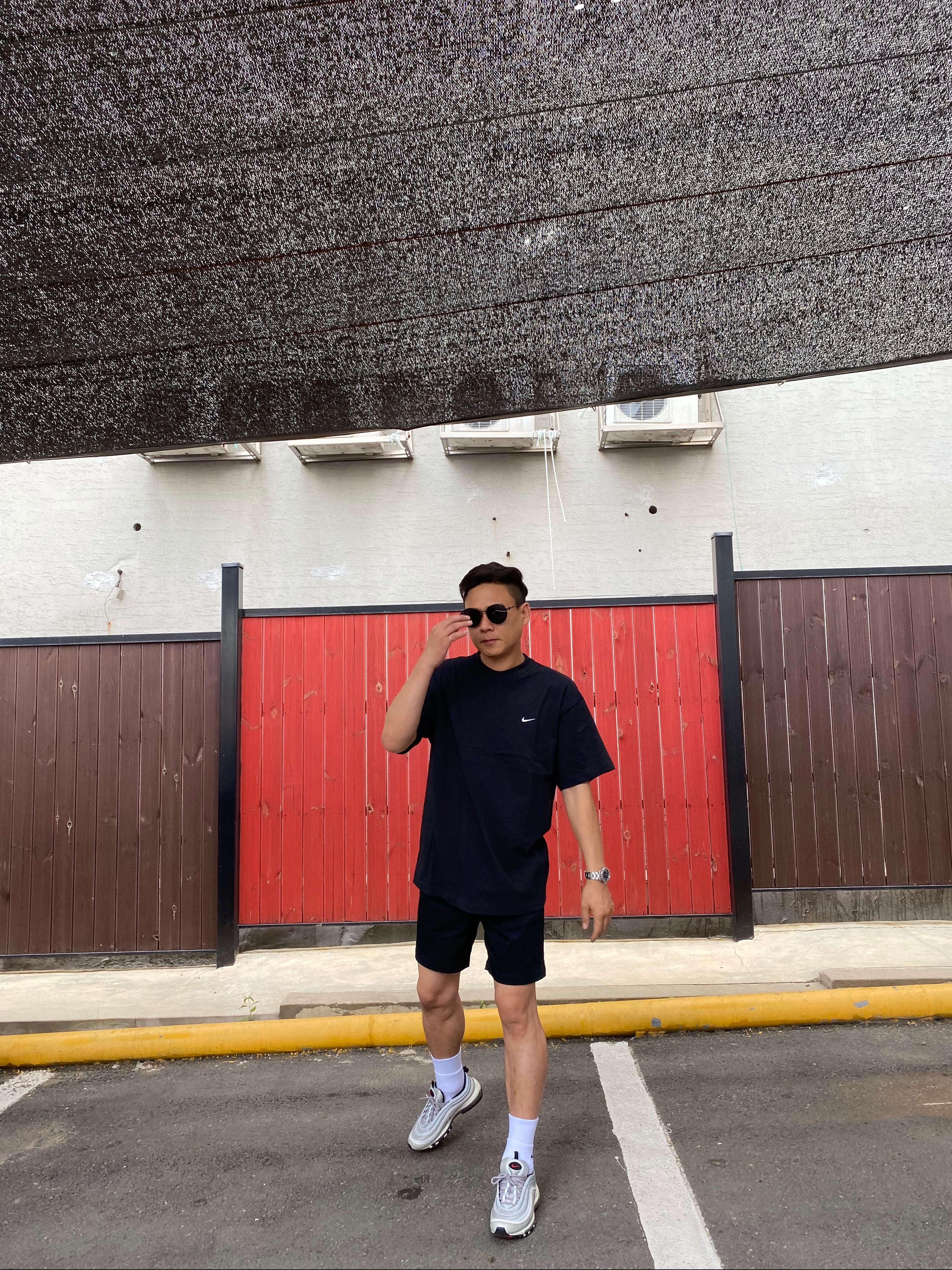 Nike NRG Solo Swoosh T-Shirt Black - US/EU, Nike x Matthew M Williams NRG Socks White 착용 스타일