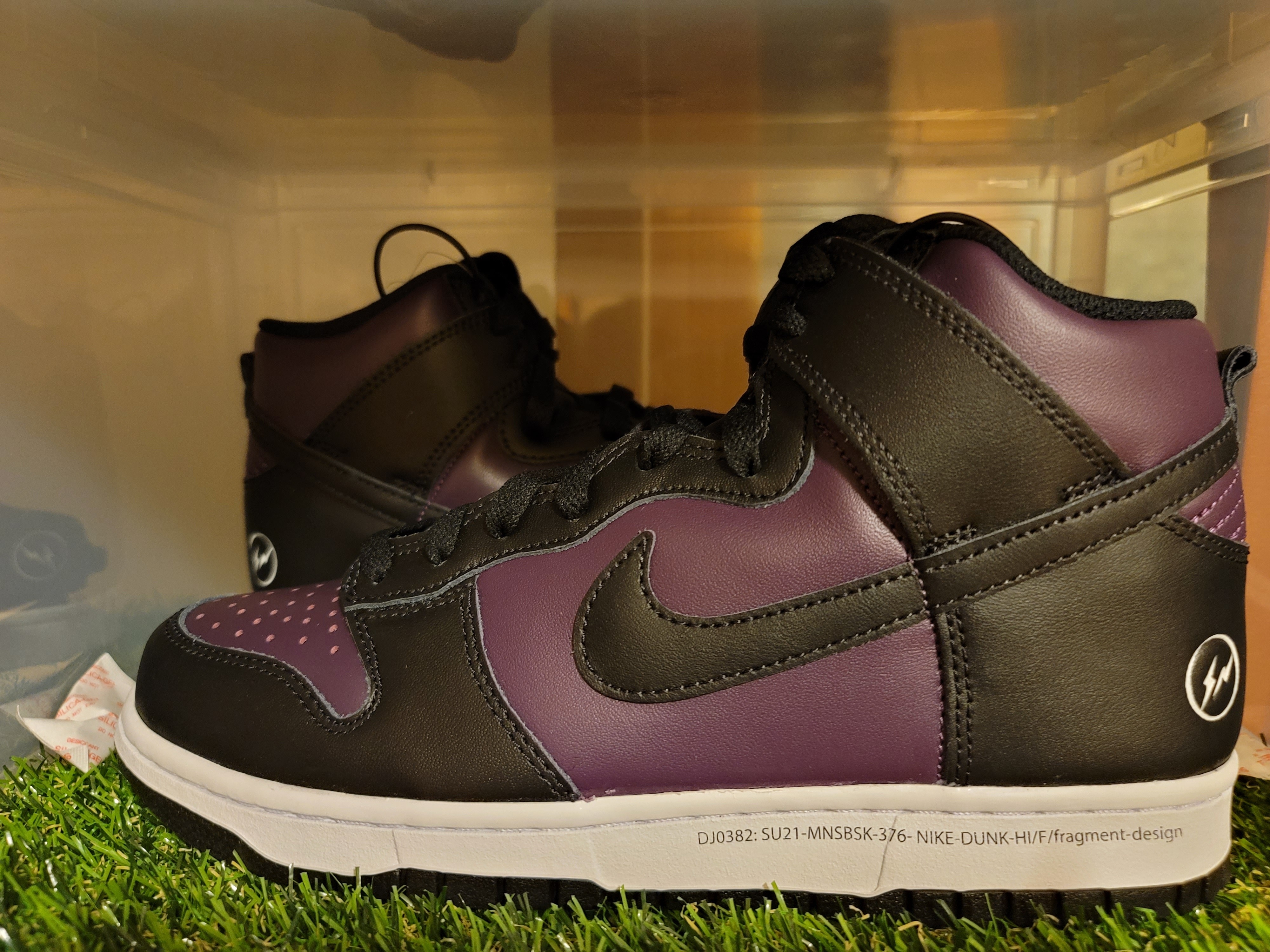 Nike x Fragment Dunk High Black 착용 스타일 - 1
