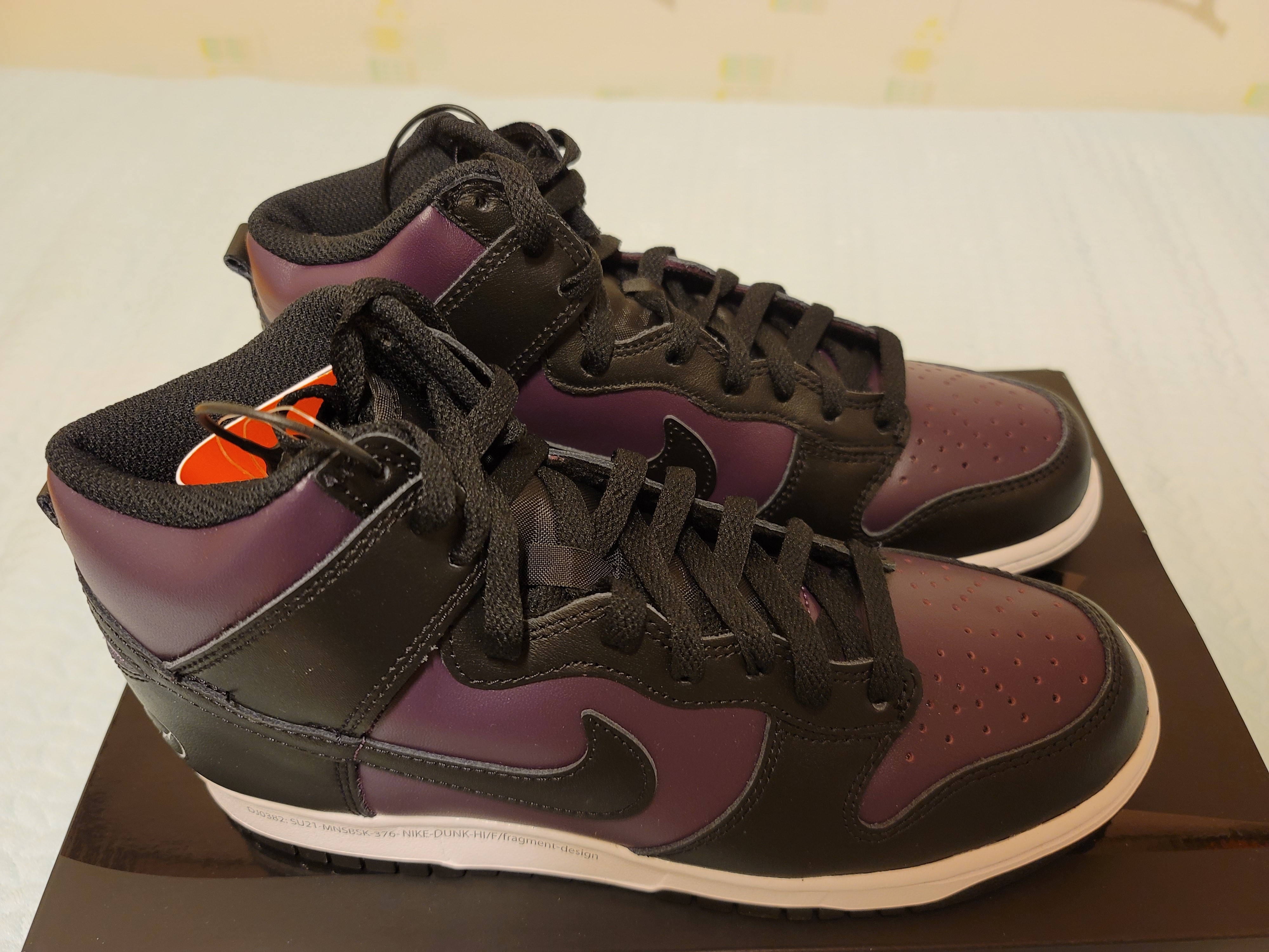 Nike x Fragment Dunk High Black 착용 스타일 - 3