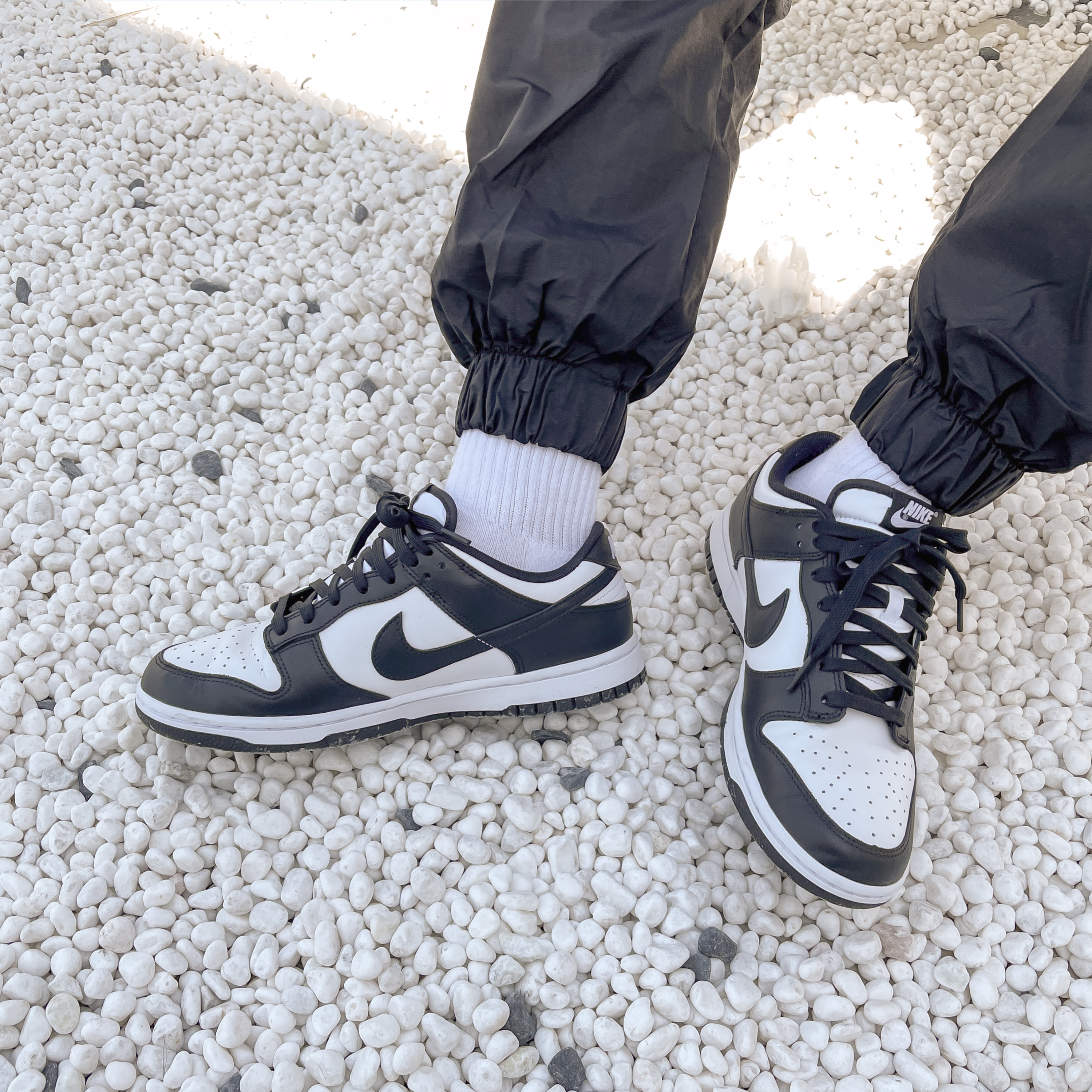 Nike Dunk Low Retro Black, (W) Nike Dunk Low Black 착용 스타일 - 4