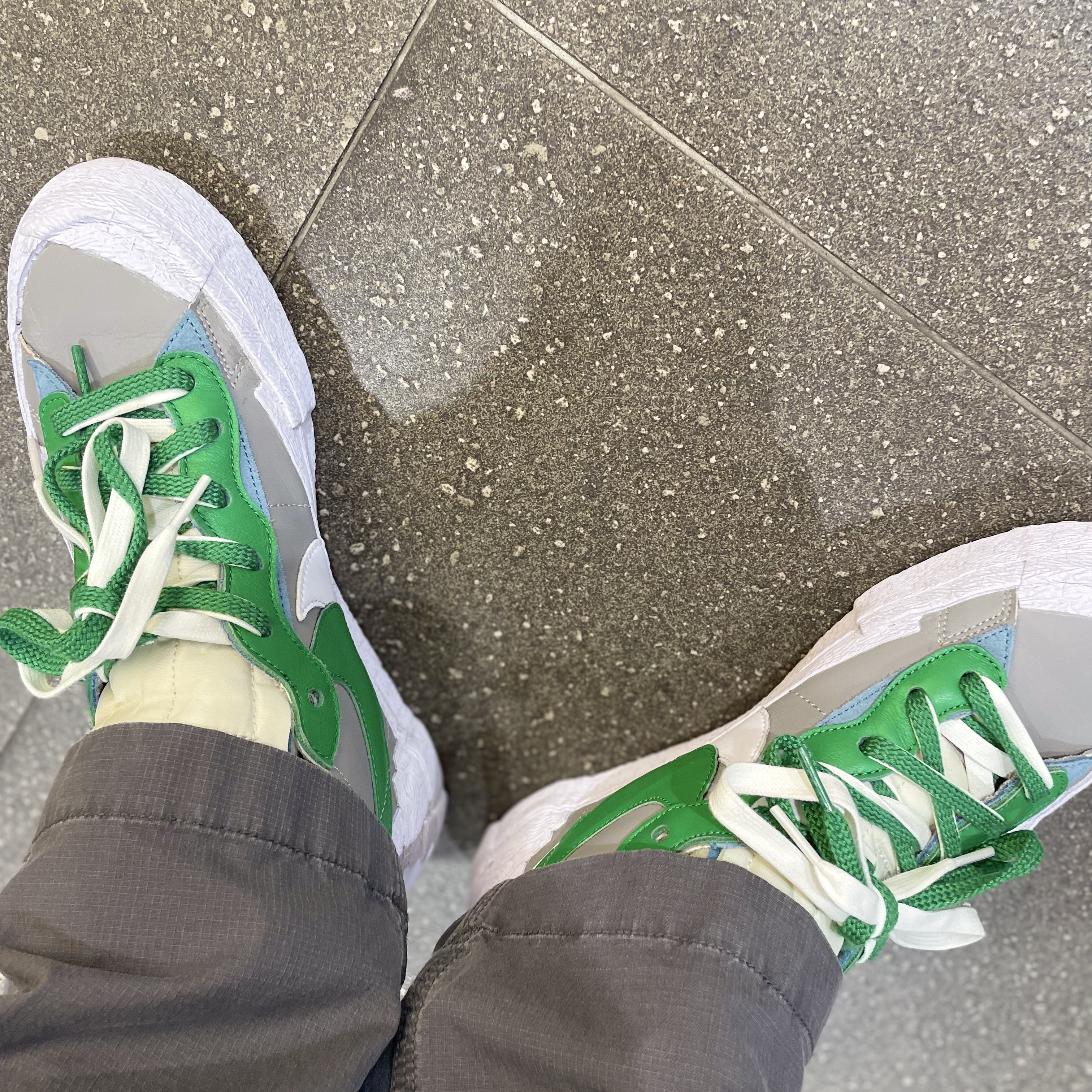 Nike x Sacai Blazer Low Classic Green 착용 스타일