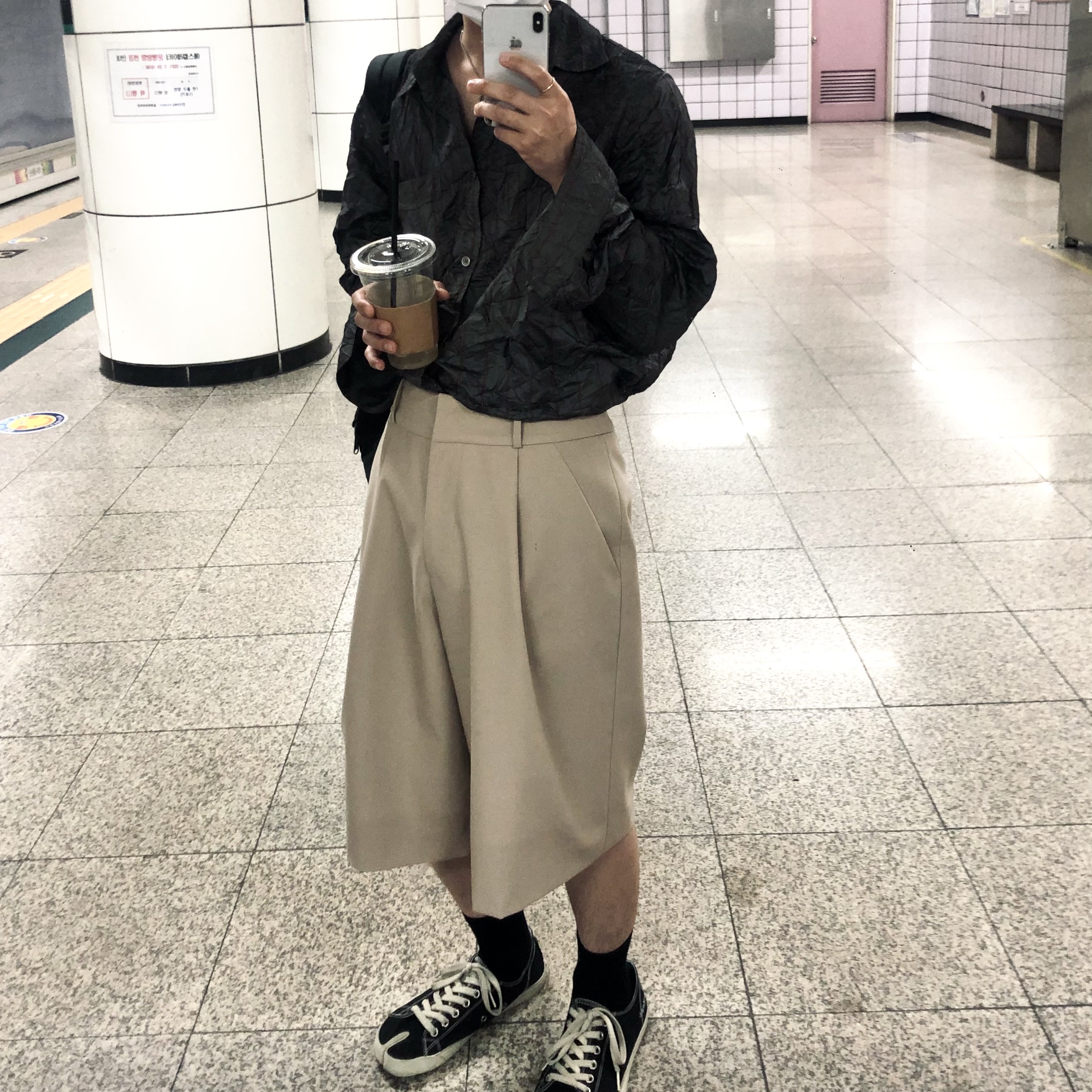 Maison Margiela Tabi Low Black 착용 스타일 - 1