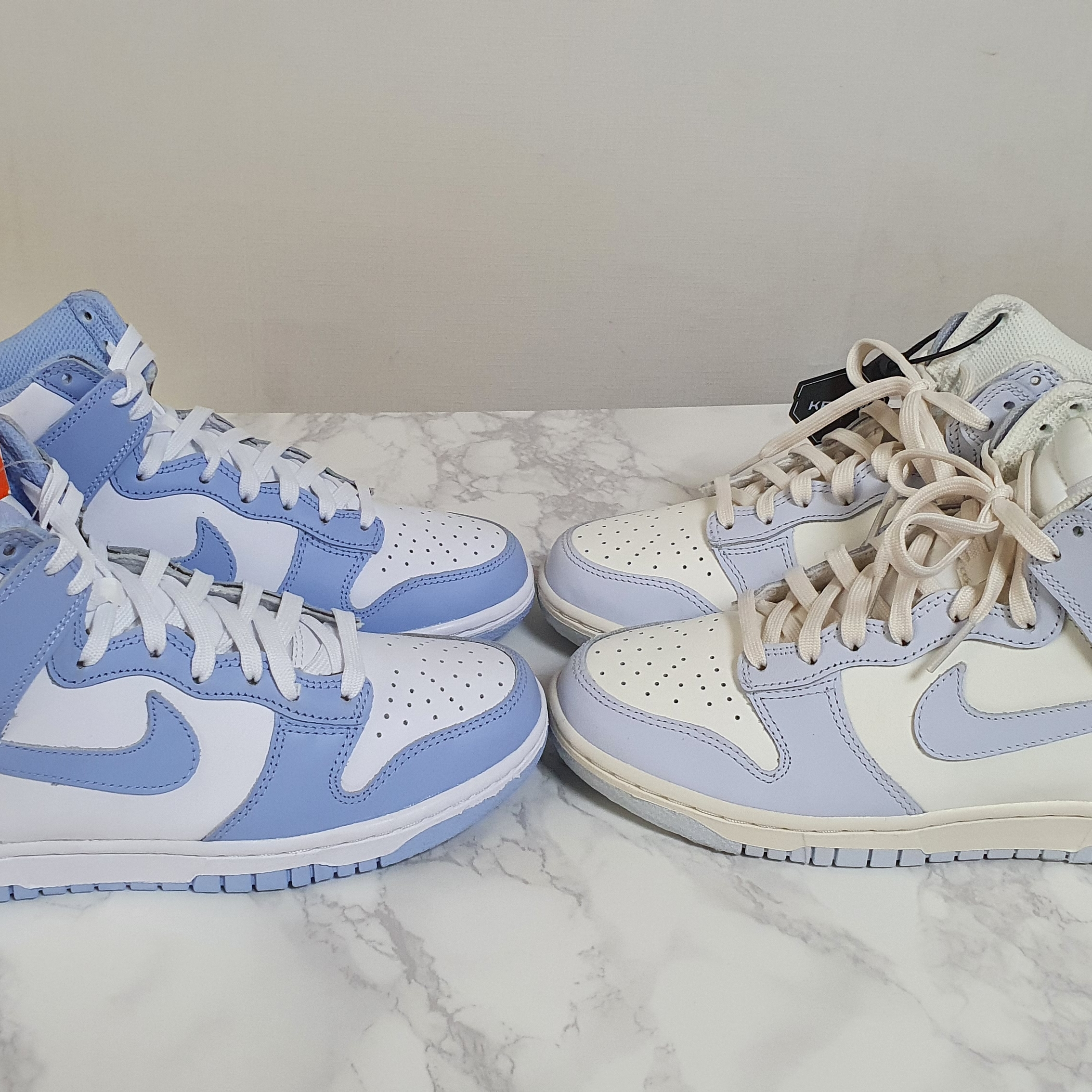 (W) Nike Dunk High Aluminum, (W) Nike Dunk High Football Grey 착용 스타일 - 2