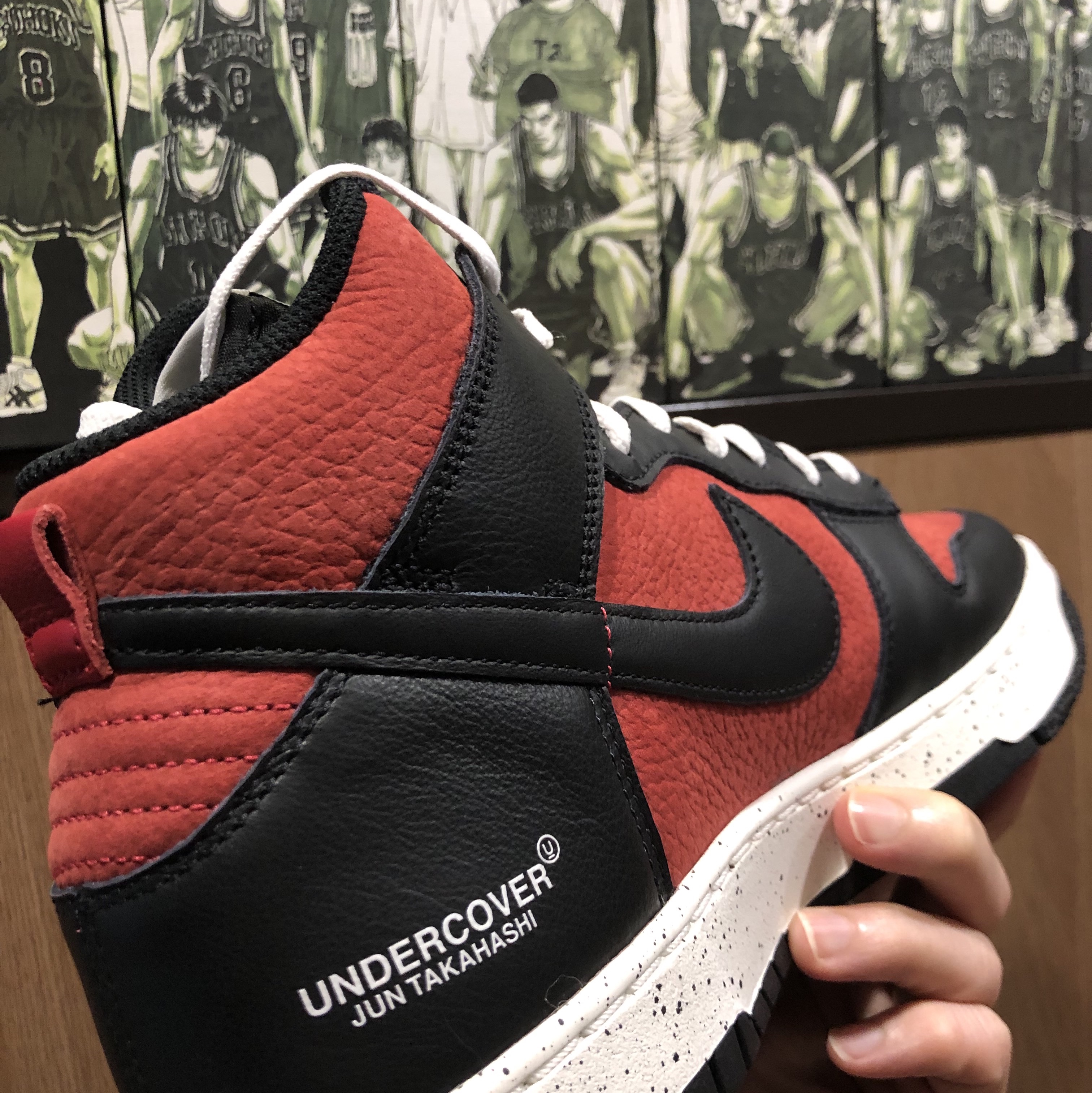 Nike x Undercover Dunk High 1985 Gym Red 착용 스타일 - 2