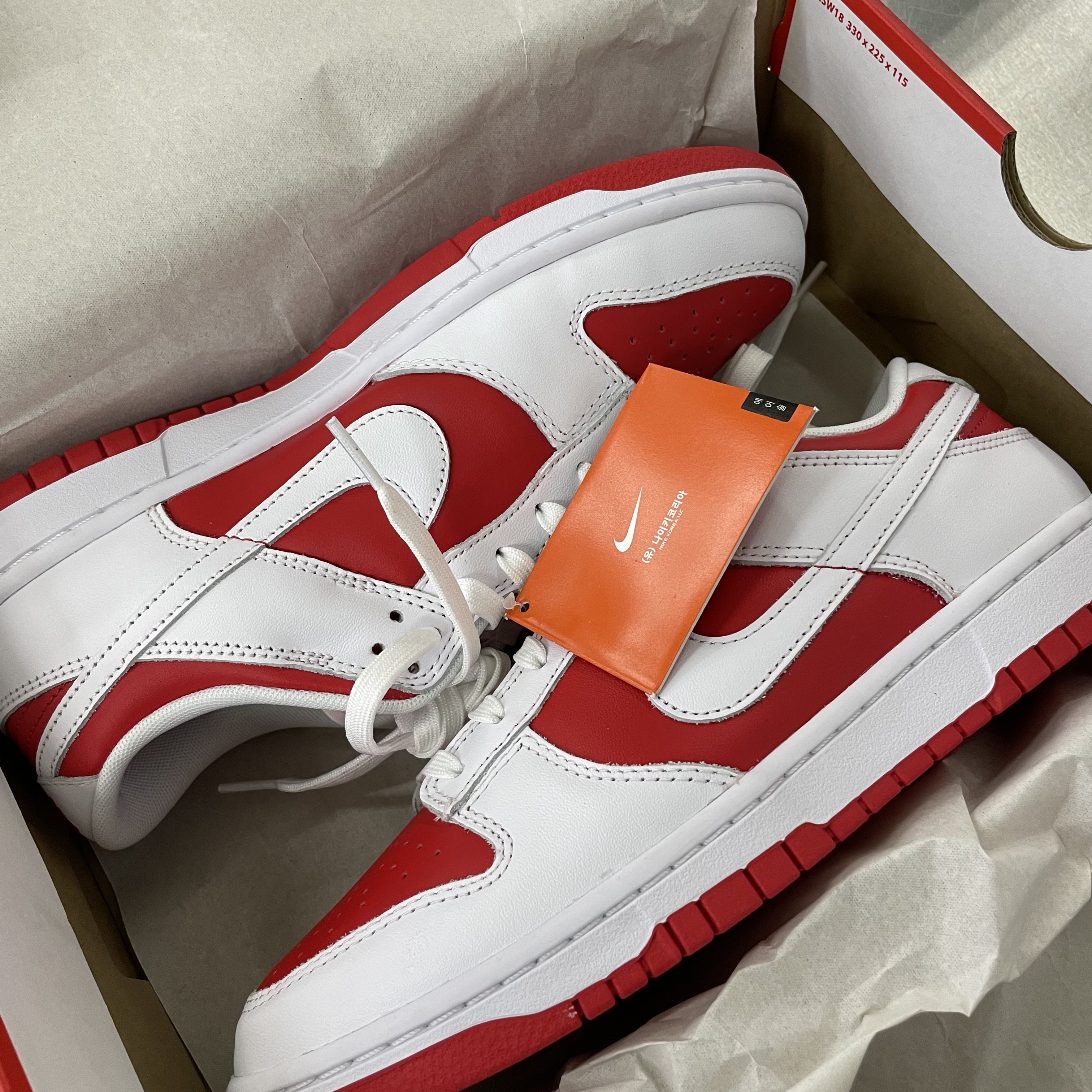 Nike Dunk Low Retro Championship Red 착용 스타일