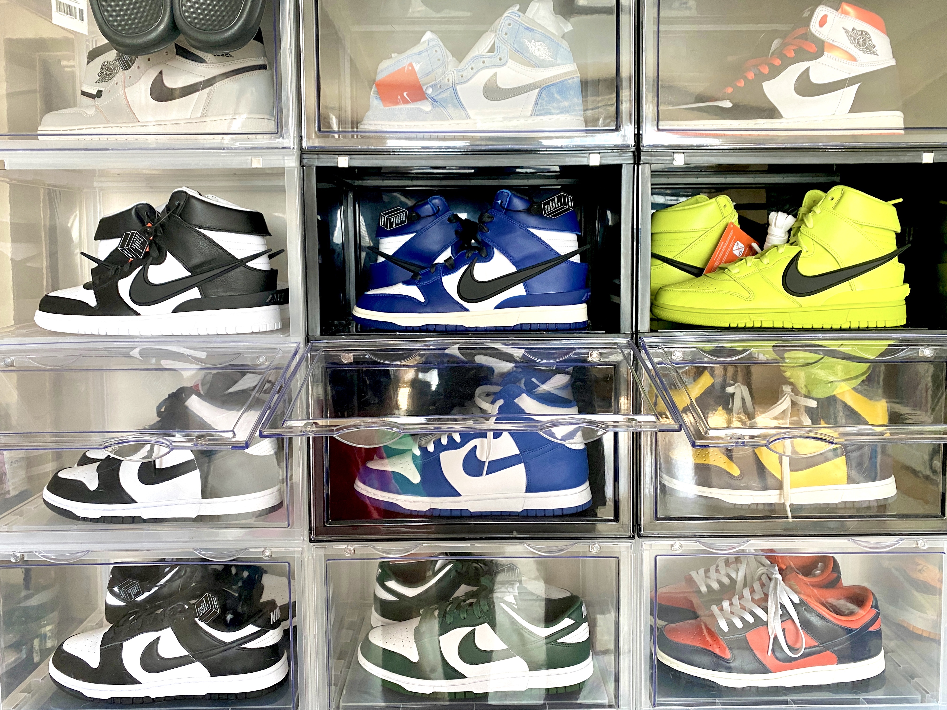 Nike x Ambush Dunk High Flash Lime, Nike x Ambush Dunk High Deep Royal Blue 착용 스타일