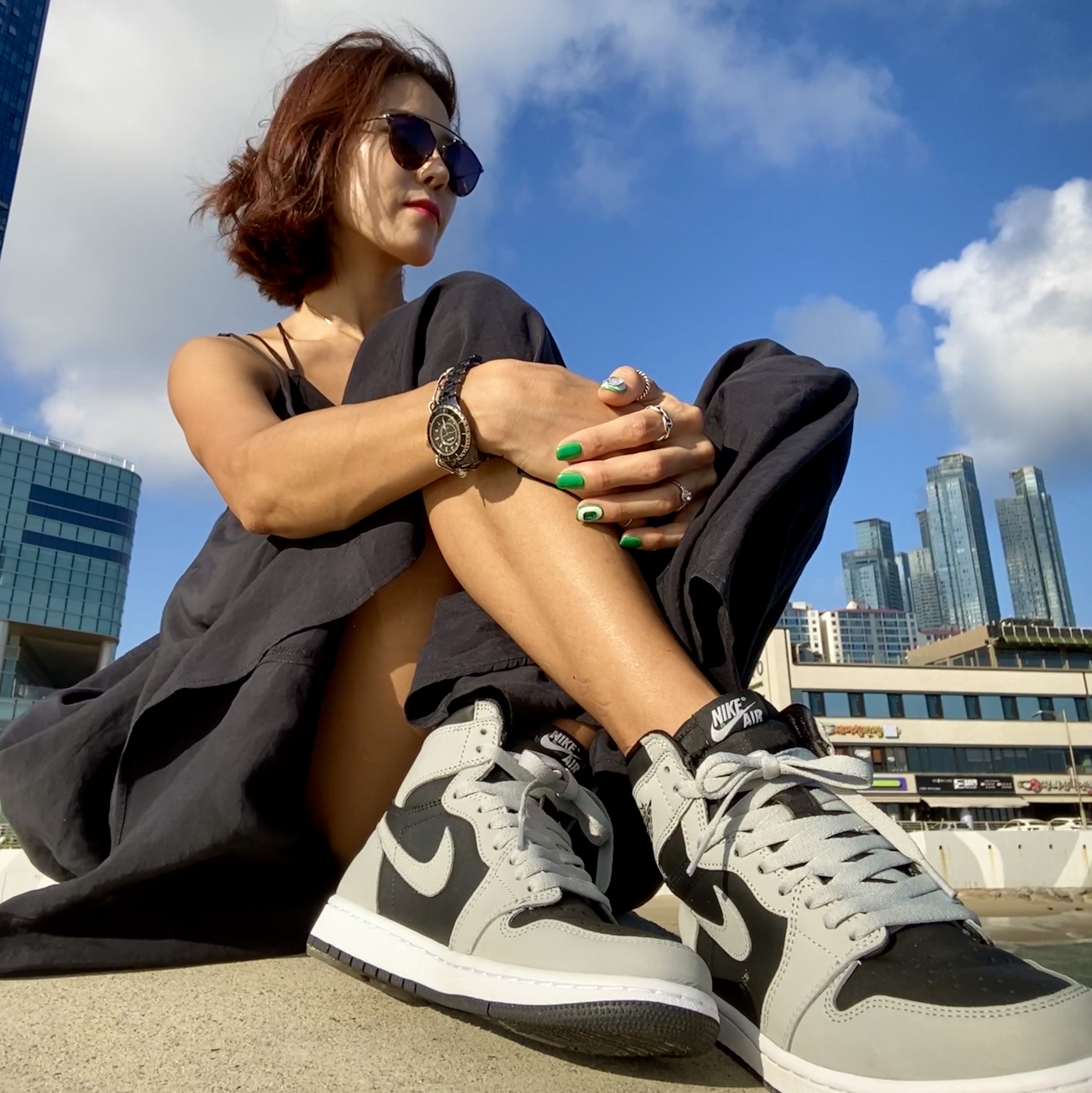Jordan 1 Retro High OG Shadow 2.0, (GS) Jordan 1 Retro High OG Shadow 2.0 착용 스타일 - 1