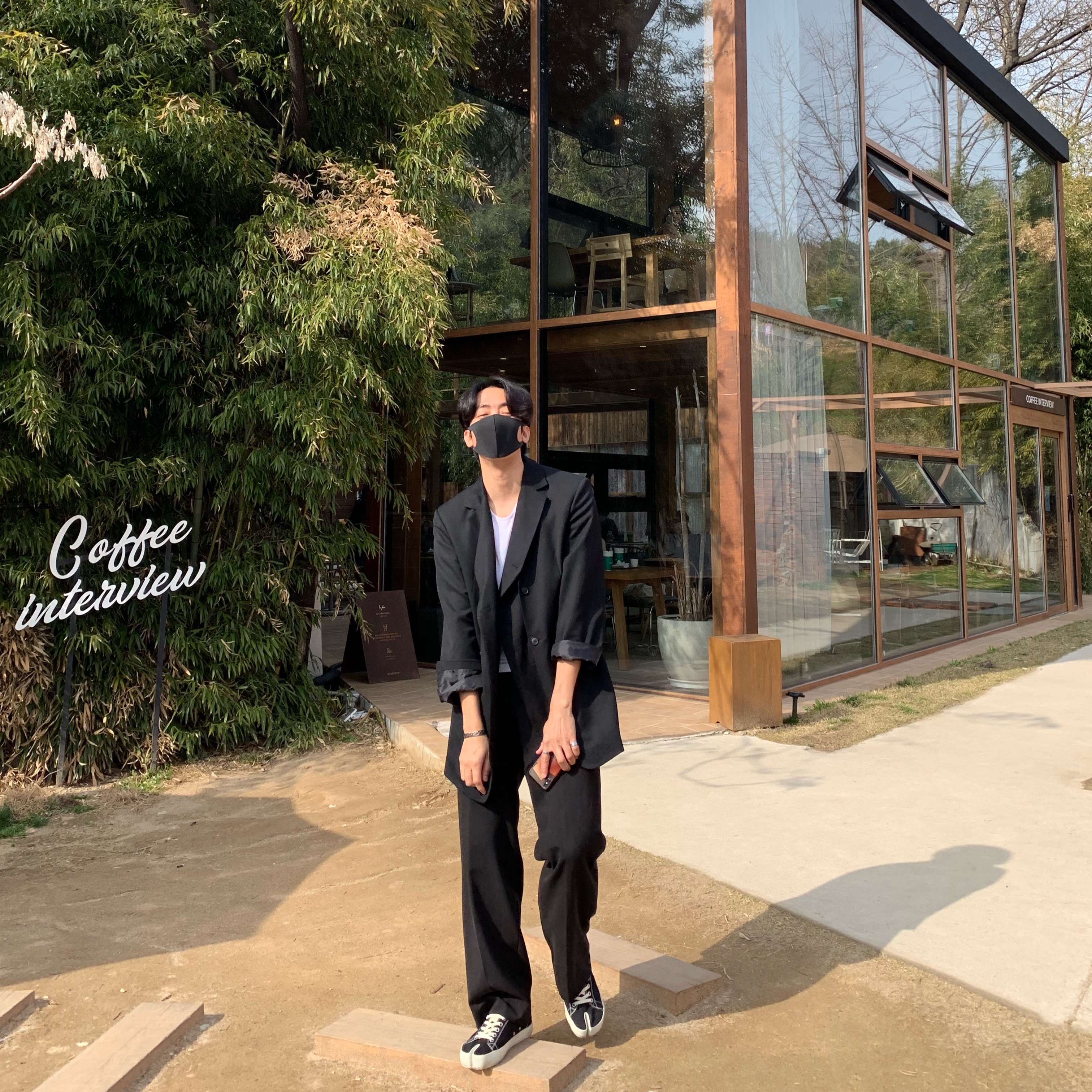 Maison Margiela Tabi Low Black 착용 스타일