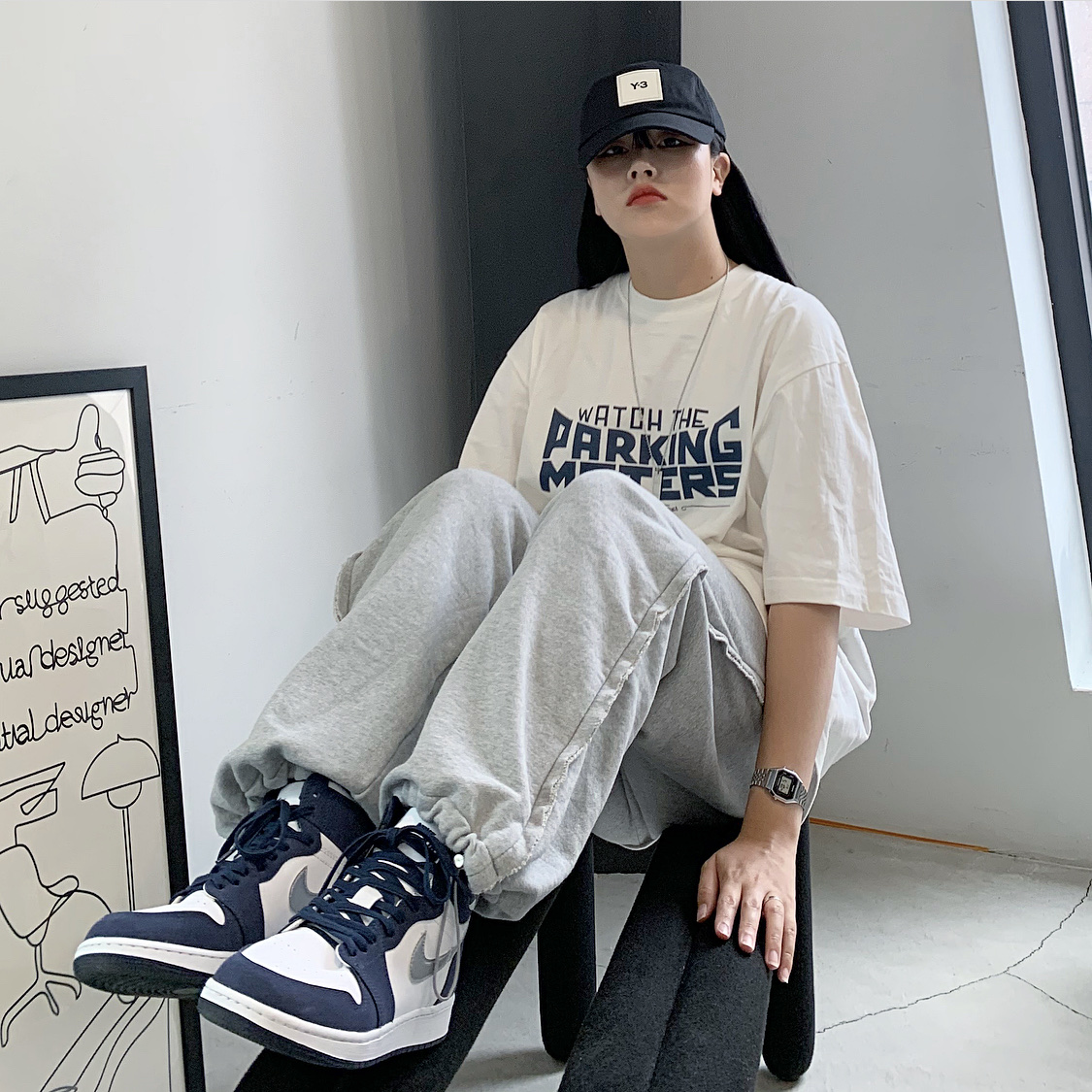 (GS) Jordan 1 Retro High OG CO.JP Midnight Navy 착용 스타일 - 3