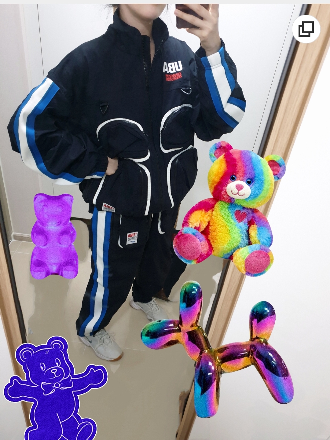 Nike x Undercover NRG Track Suit Black - Asia 착용 스타일