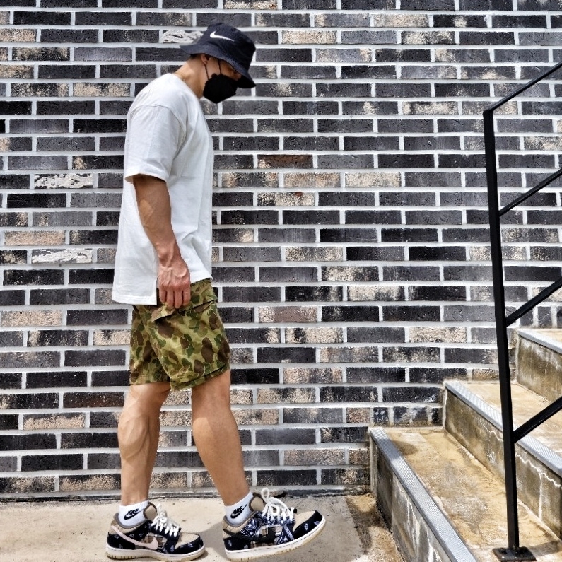 Nike x Stussy Bucket Hat Black, Nike x Travis Scott SB Dunk Low 착용 스타일 - 2