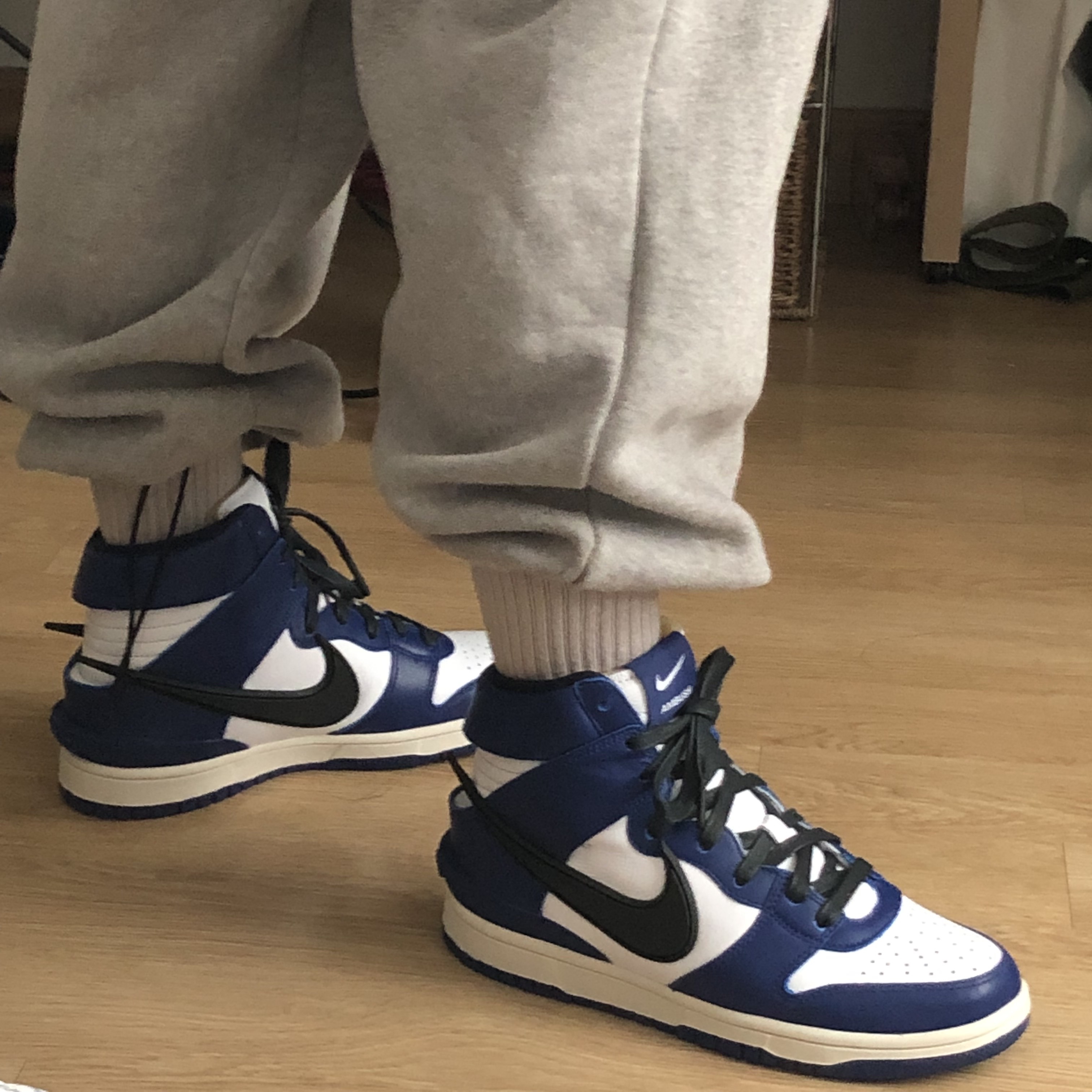 Nike x Ambush Dunk High Deep Royal Blue 착용 스타일