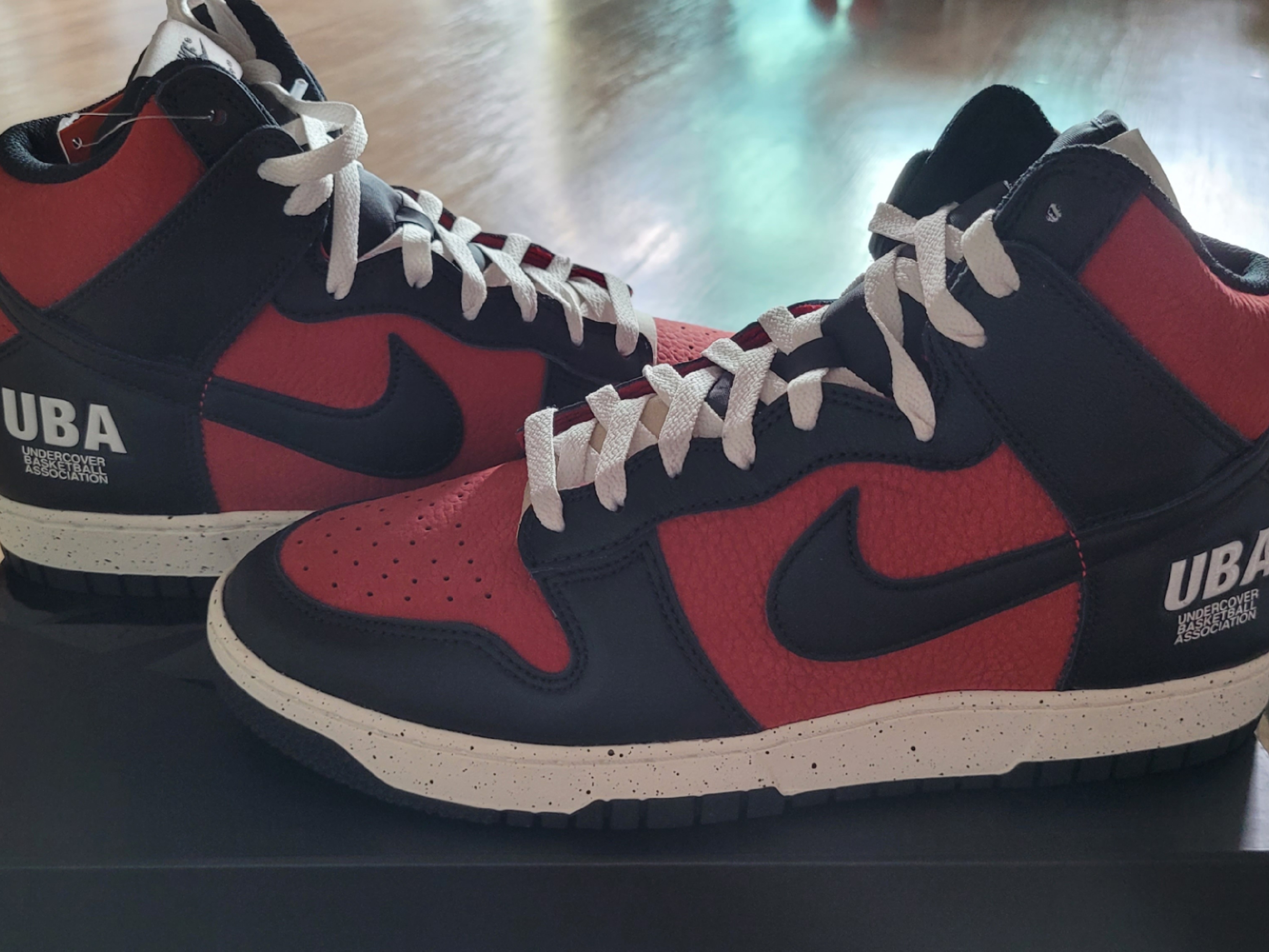 Nike x Undercover Dunk High 1985 Gym Red 착용 스타일 - 1