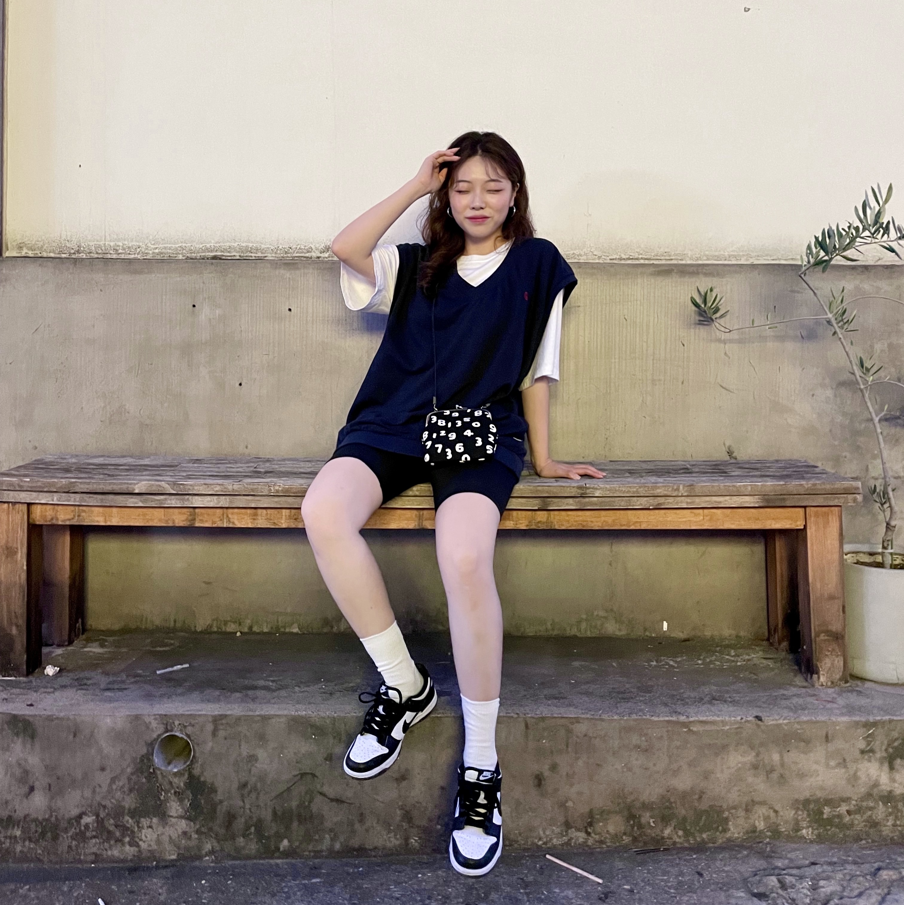 Nike Dunk Low Retro Black, (W) Nike Dunk Low Black 착용 스타일