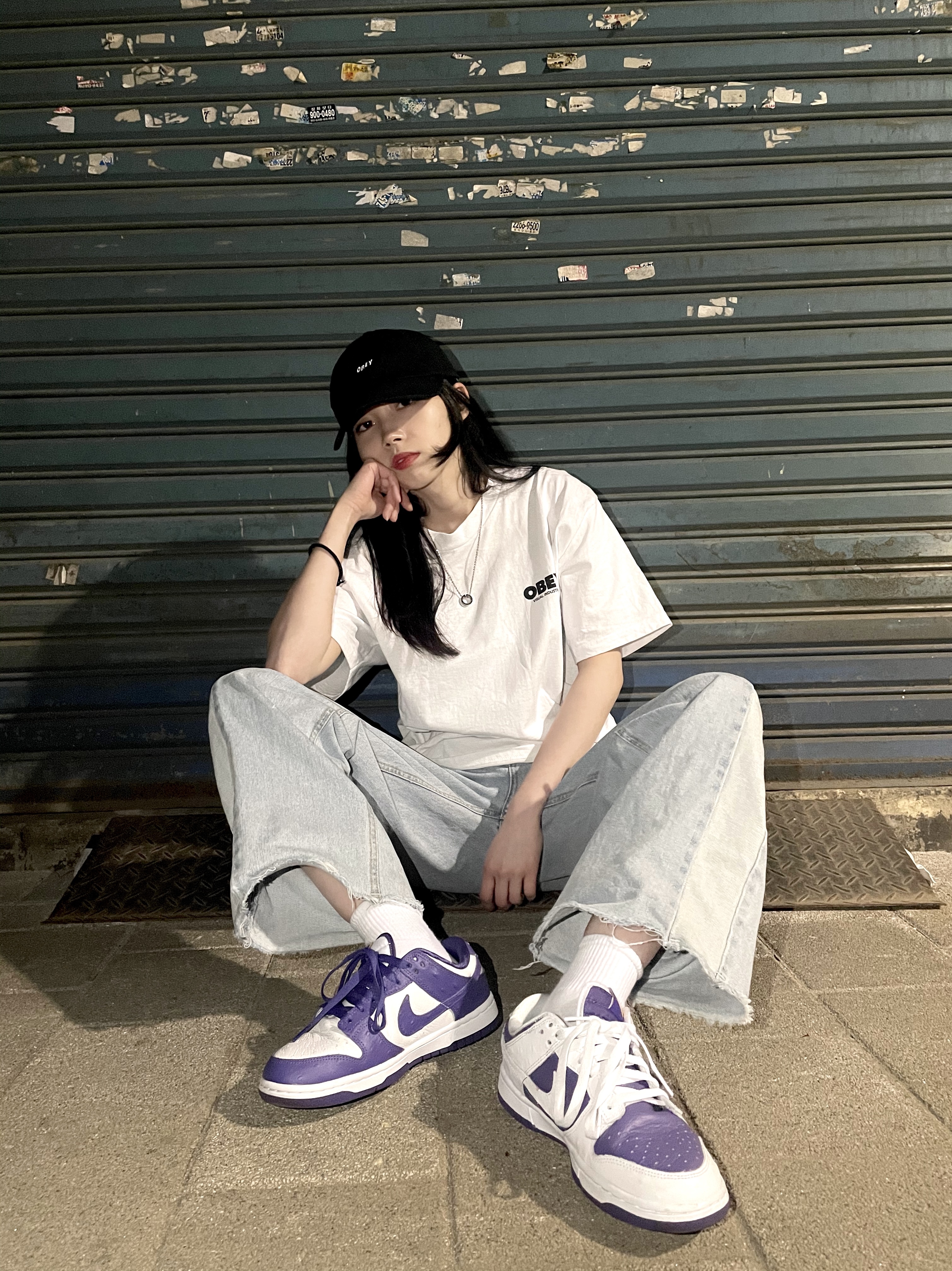 (W) Nike Dunk Low SE Flip 착용 스타일 - 2