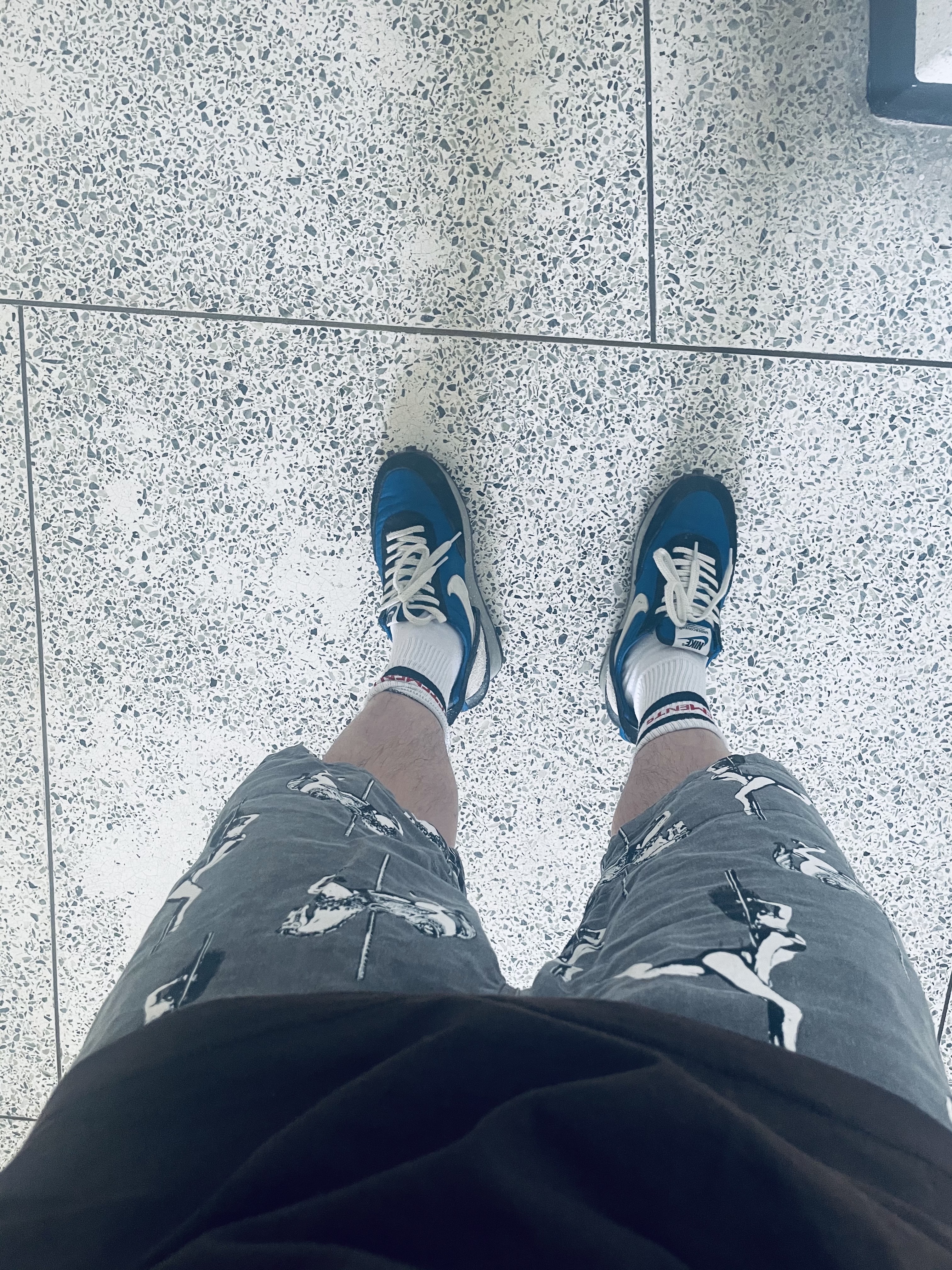 Nike x Undercover Daybreak Blue Jay 착용 스타일