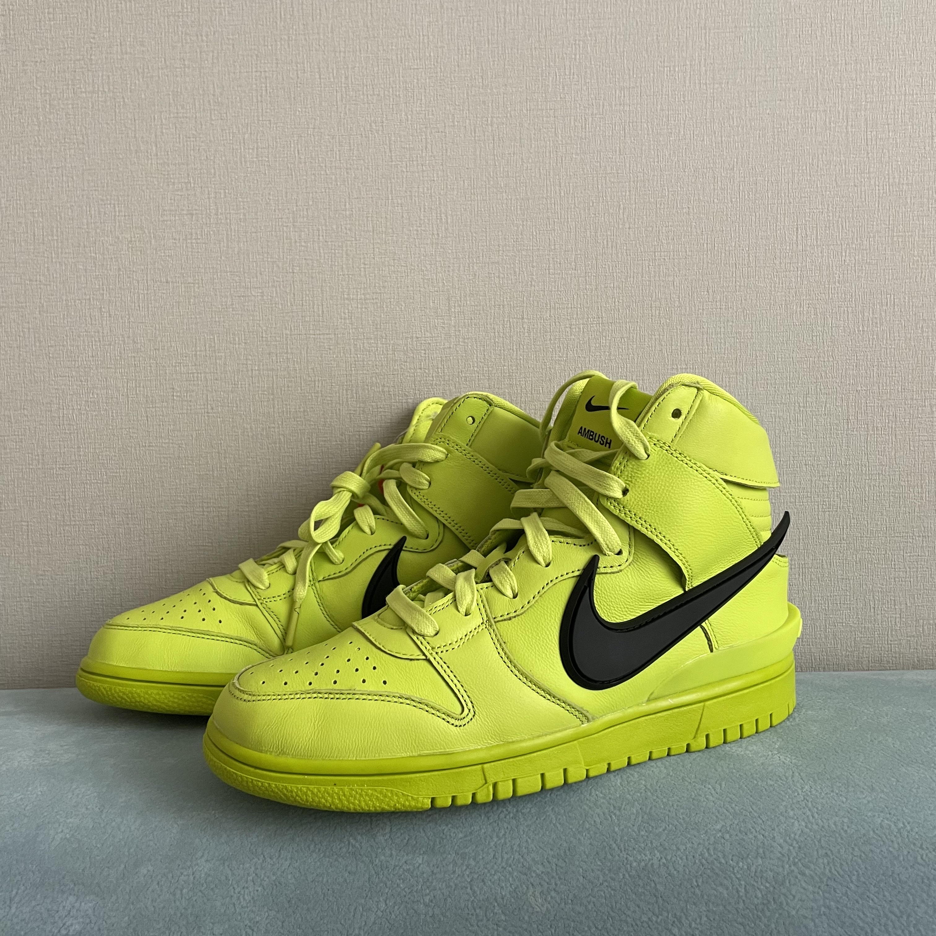 Nike x Ambush Dunk High Flash Lime 착용 스타일