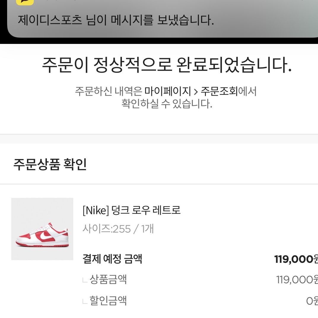 Nike Dunk Low Retro Championship Red 착용 스타일 - 3