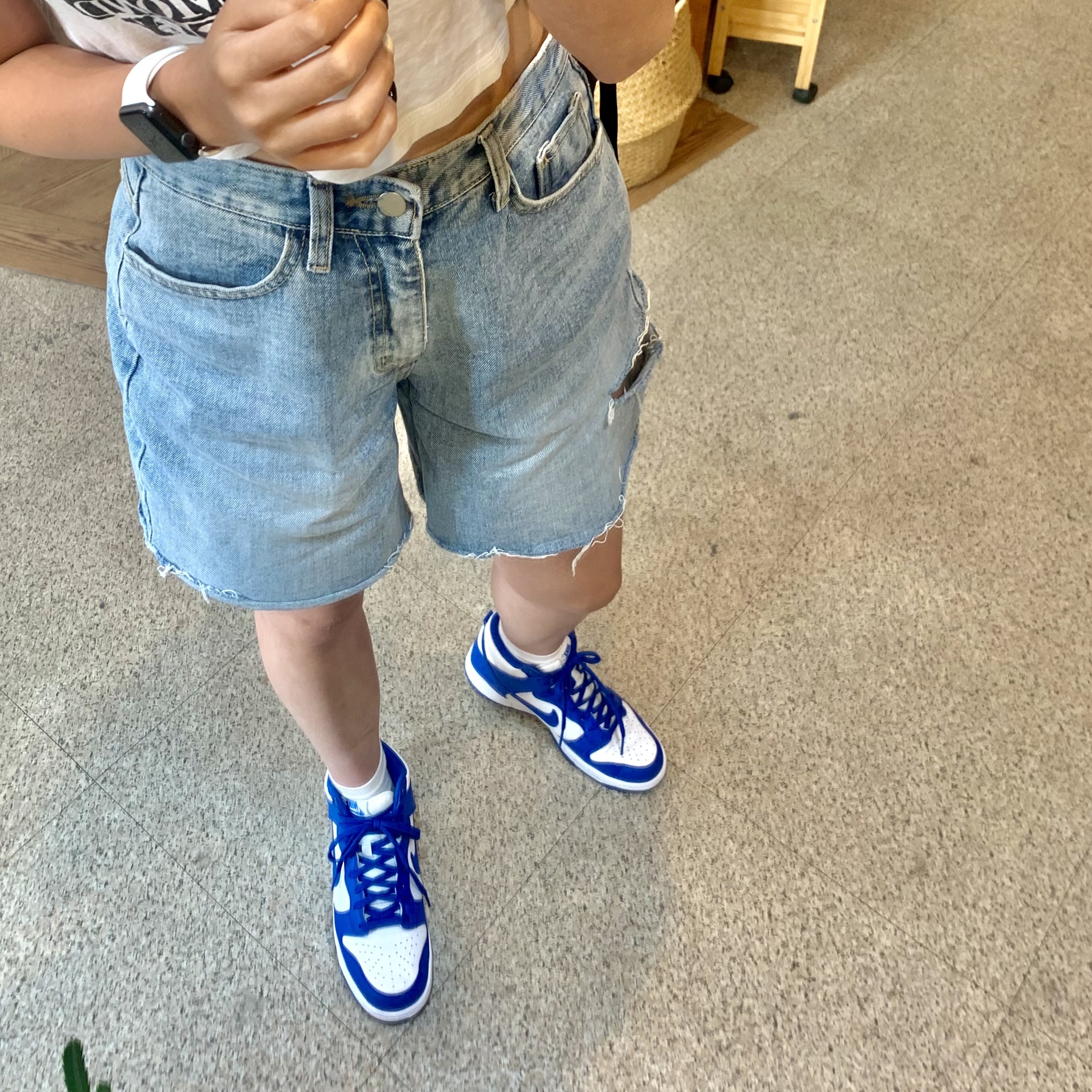 (GS) Nike Dunk High Game Royal 착용 스타일