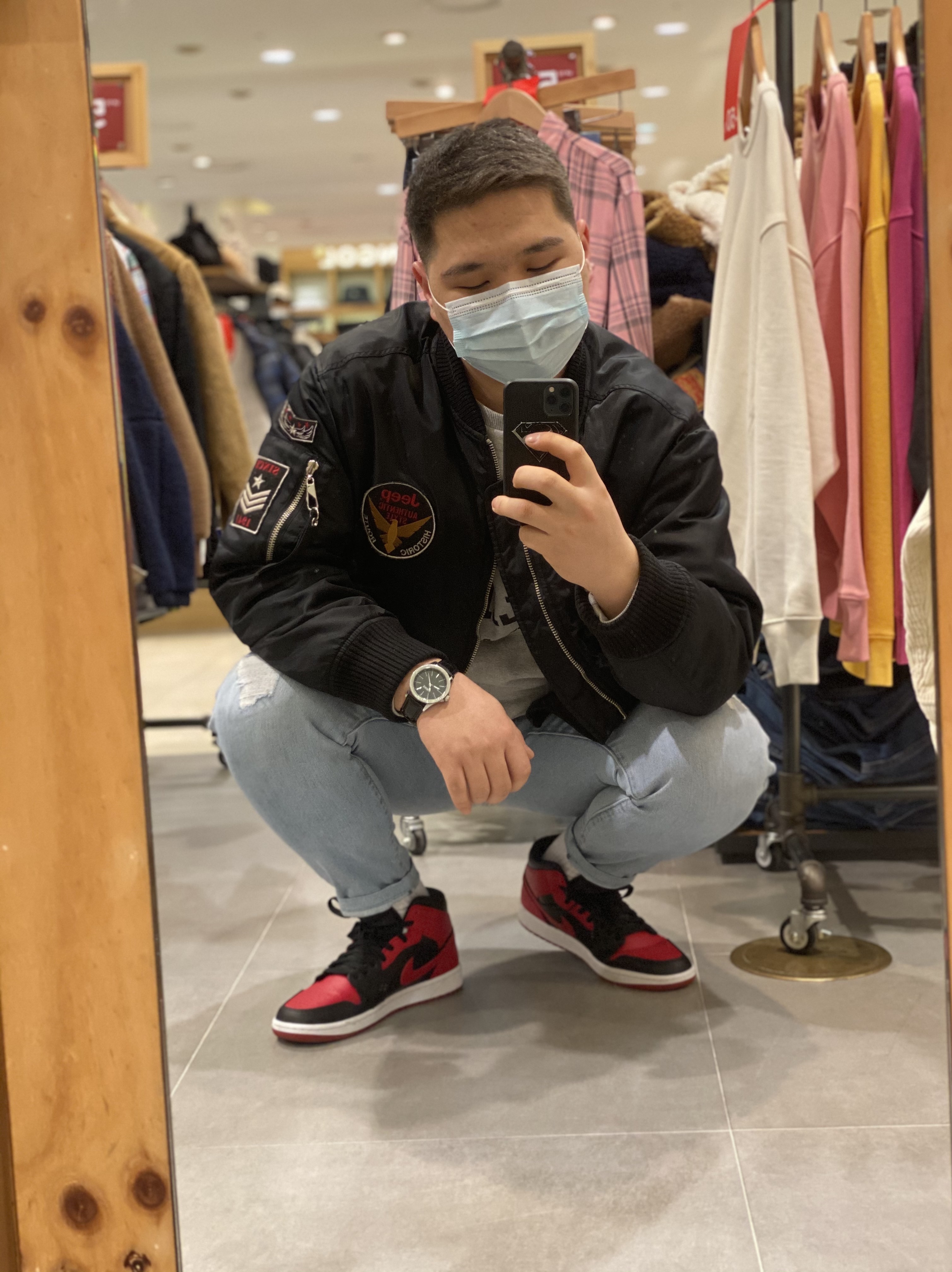 Jordan 1 Mid Bred Banned 2020 착용 스타일