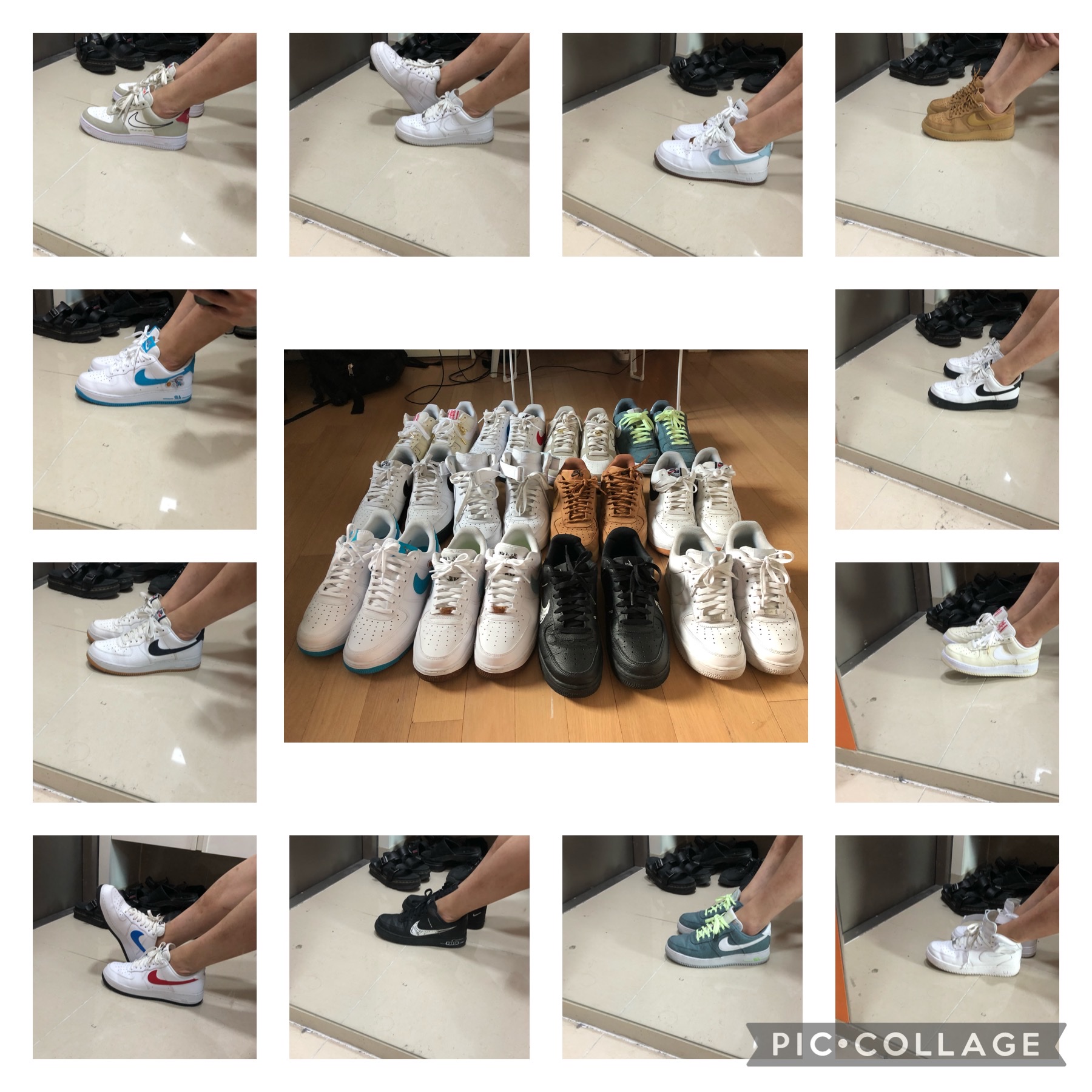 Nike Air Force 1 '07 Low White, Nike Air Force 1 Low Flax 착용 스타일