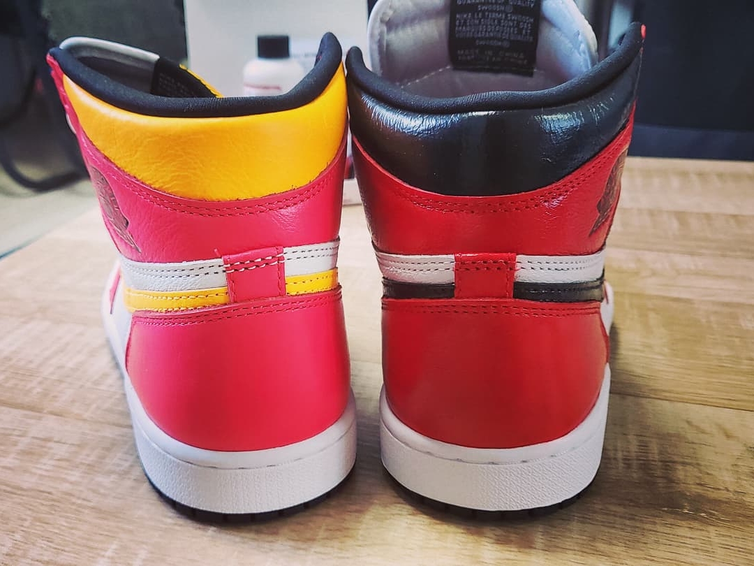 Jordan 1 Retro High OG Light Fusion Red, Jordan 1 Retro High OG Chicago 2015 착용 스타일 - 2