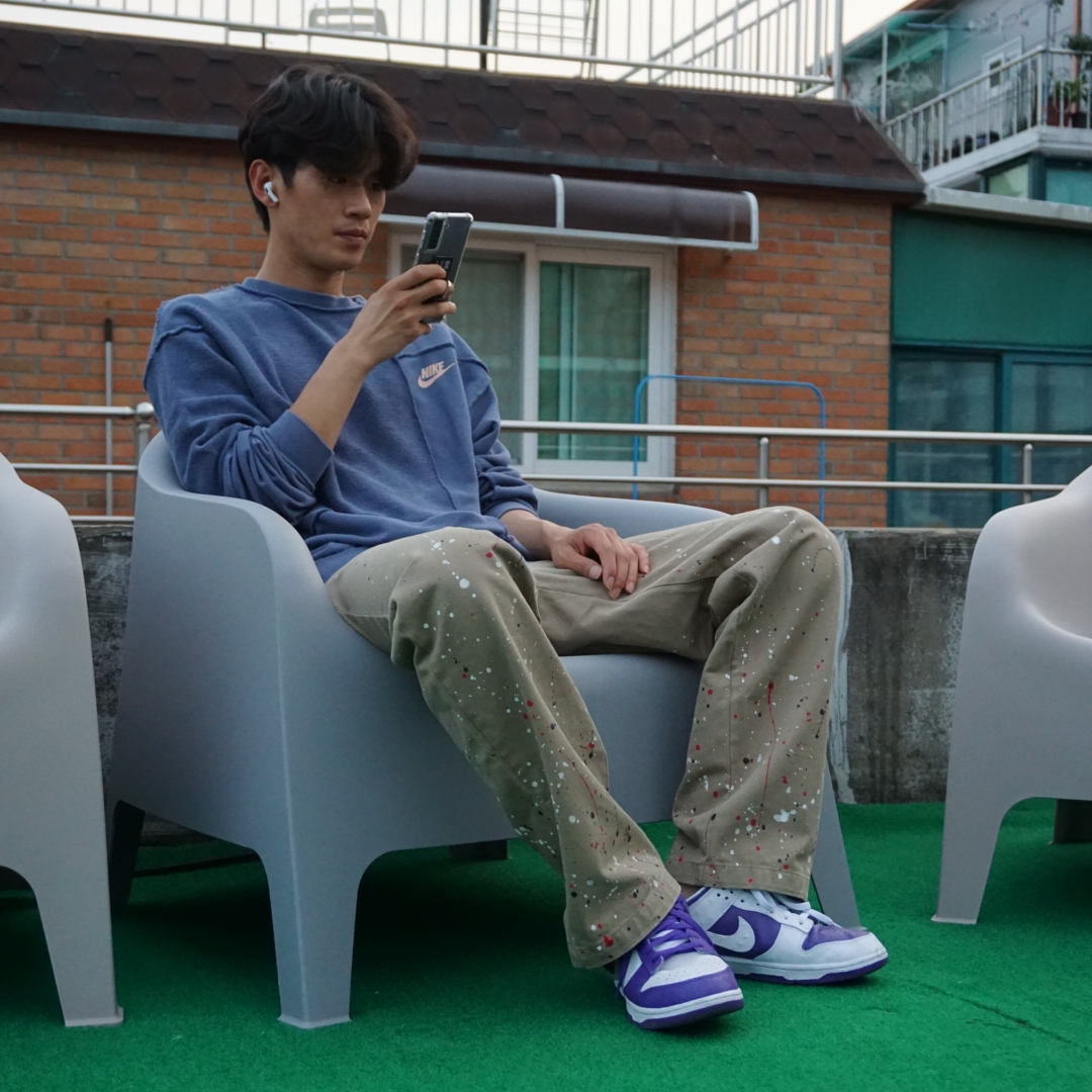 (W) Nike Dunk Low SE Flip 착용 스타일