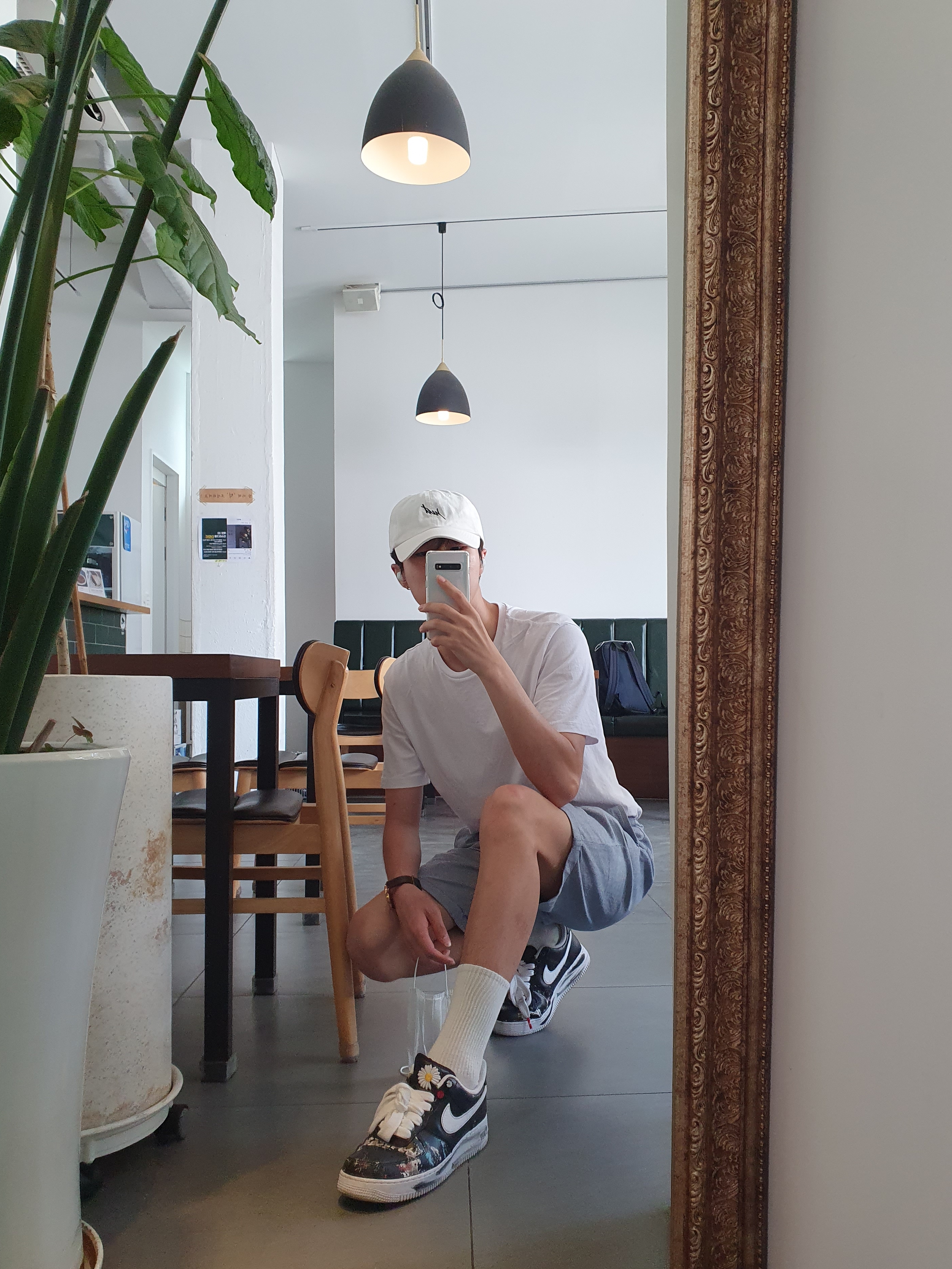 Nike x Peaceminusone Air Force 1 Low Para-Noise 착용 스타일