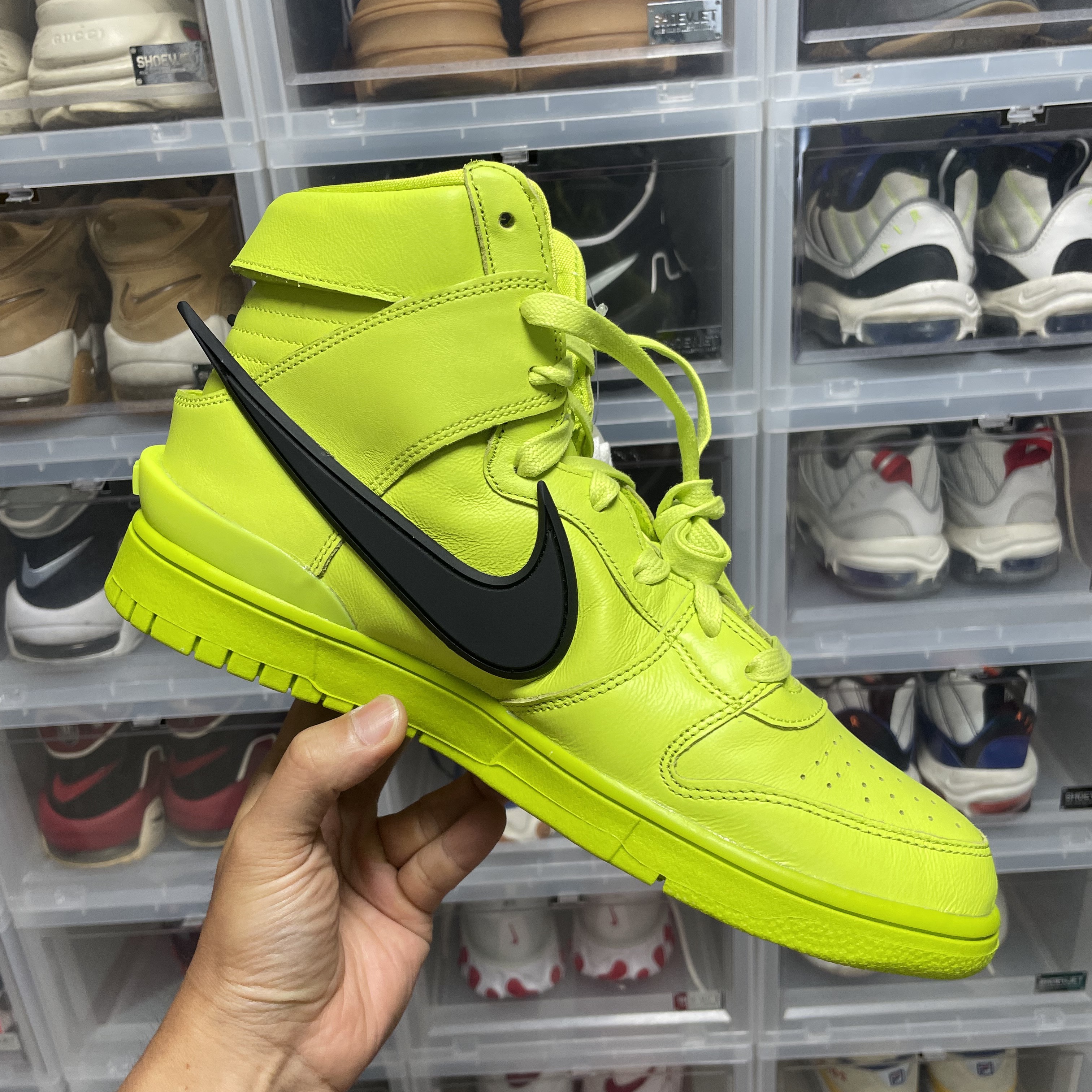 Nike x Ambush Dunk High Flash Lime 착용 스타일 - 2