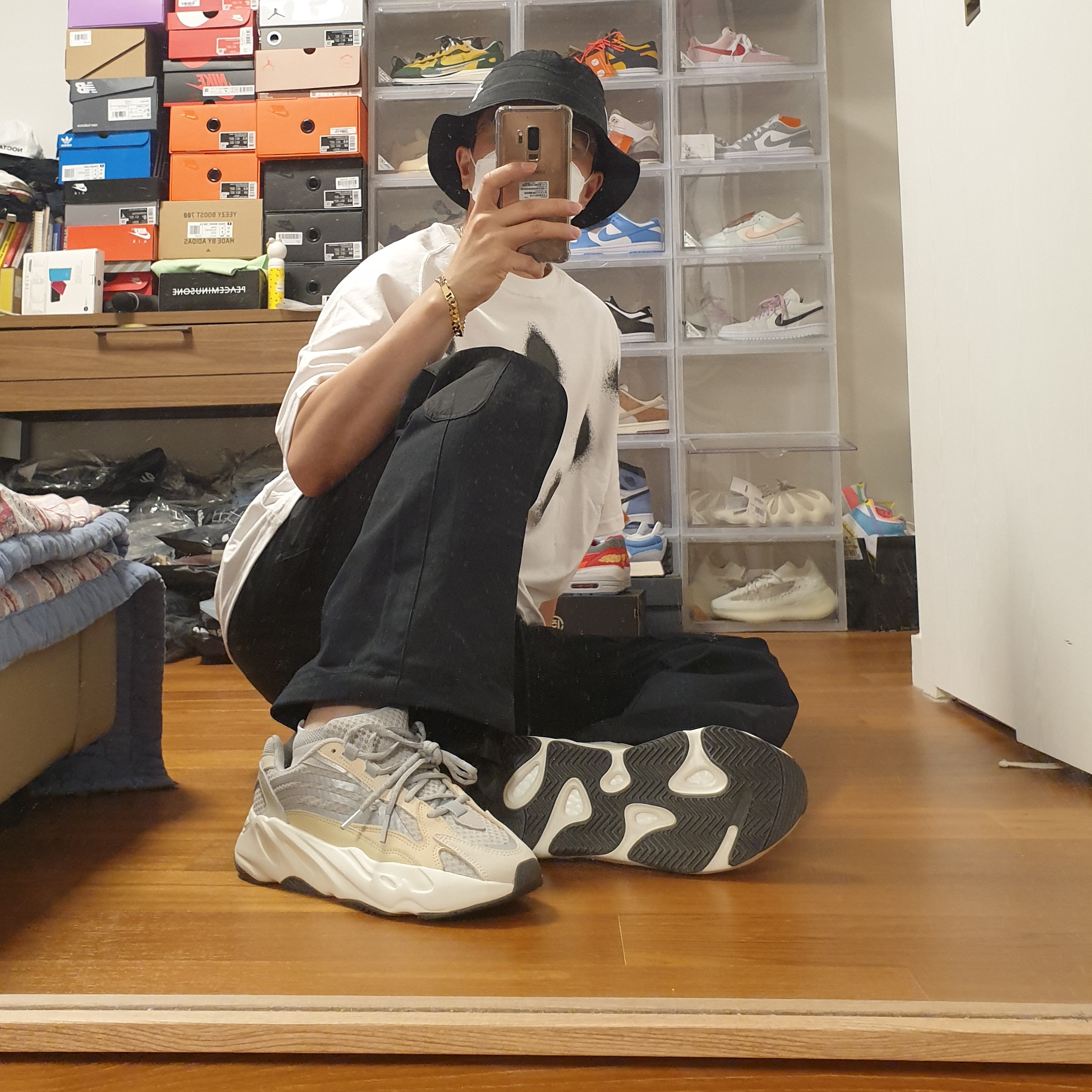 Nike x Off-White NRG Pants Black, Nike x Off-White NRG Short Sleeve T-Shirt White 착용 스타일 - 4