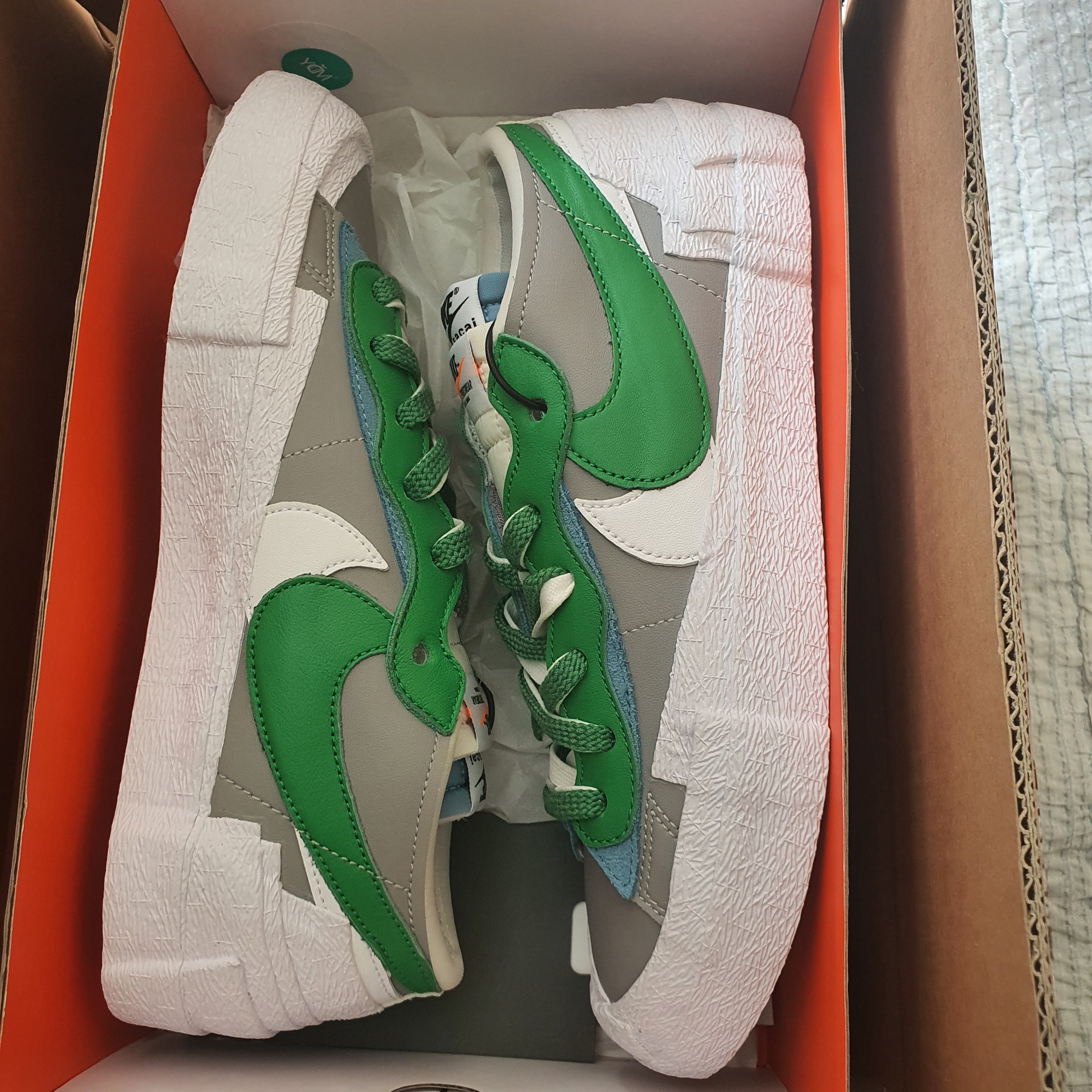 Nike x Sacai Blazer Low Classic Green 착용 스타일 - 1