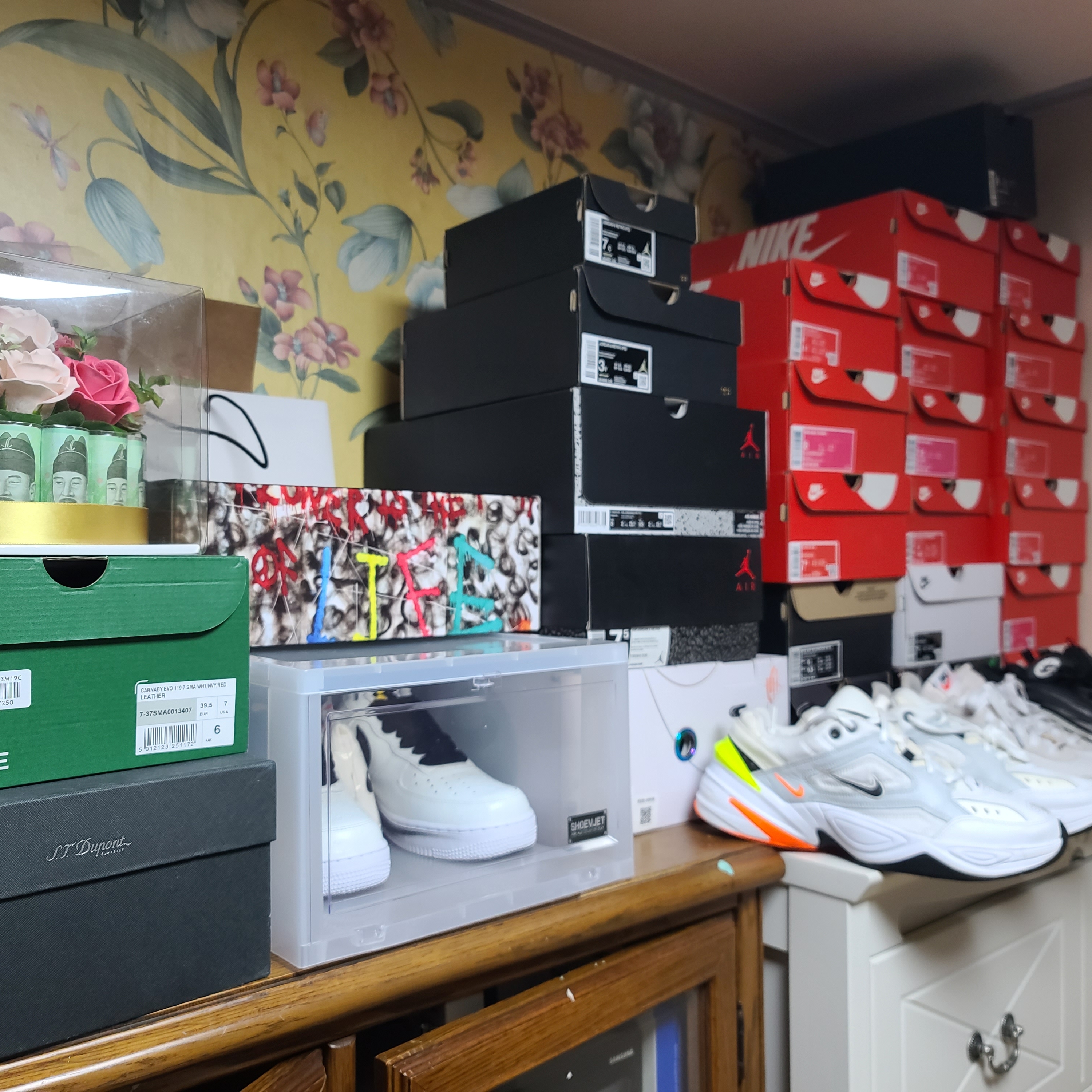 Nike x Peaceminusone Air Force 1 Low Para-Noise 2.0, Nike M2K Tekno Pure Platinum 착용 스타일