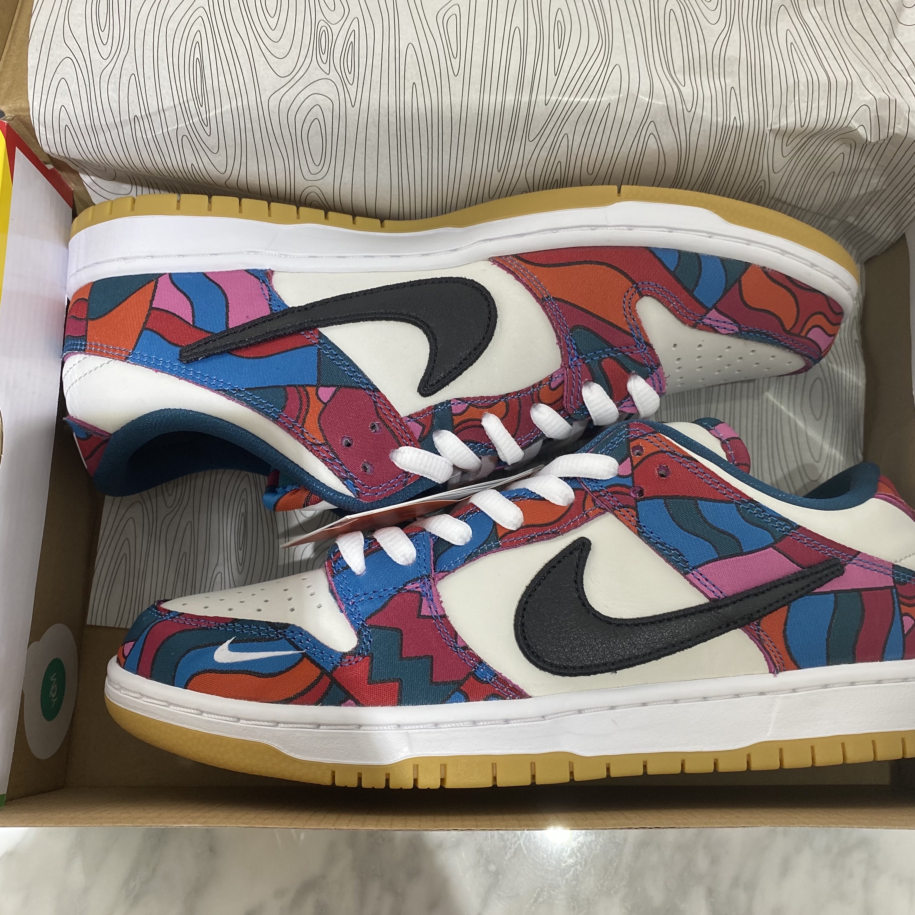 Nike x Parra SB Dunk Low Pro Abstract Art 착용 스타일 - 1