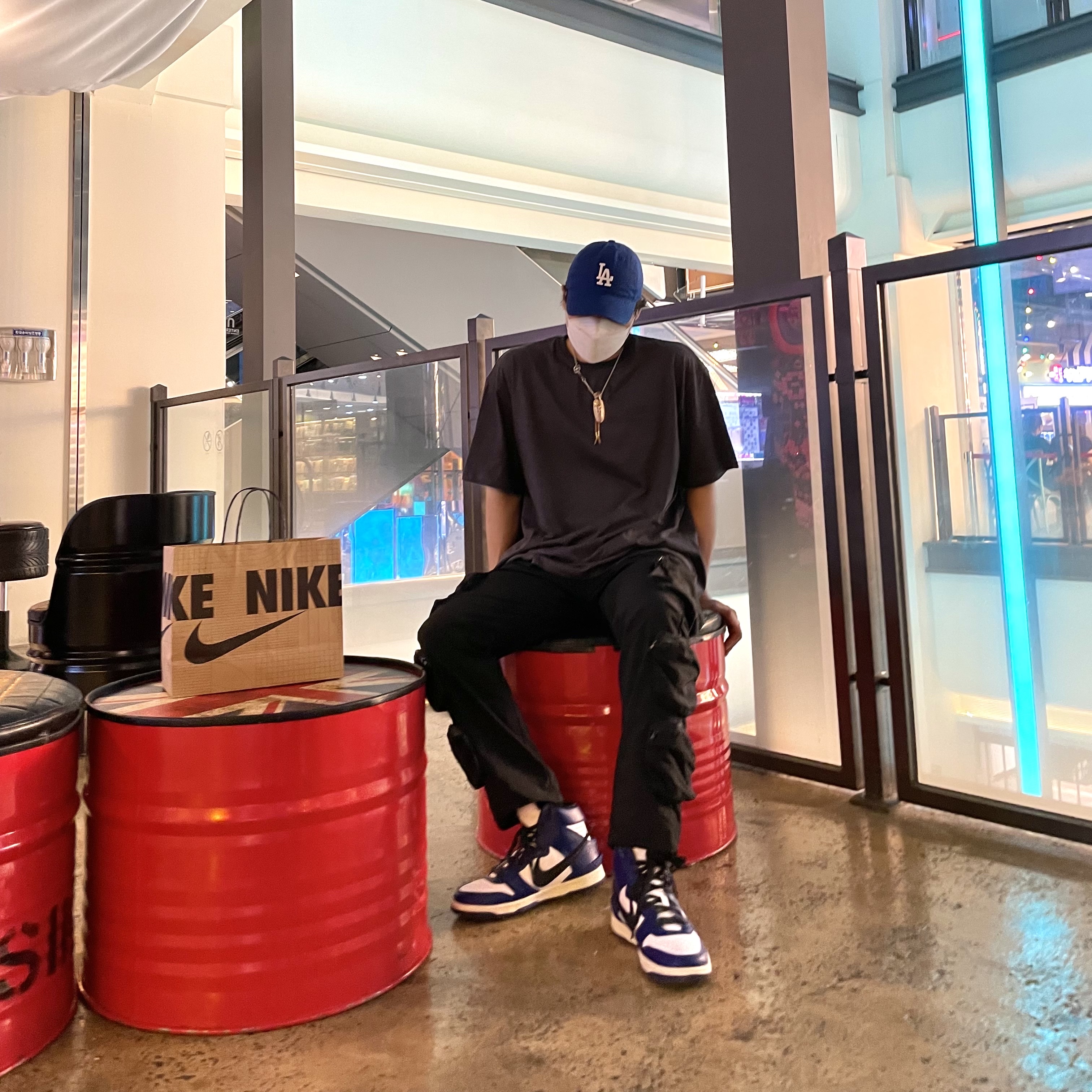 Nike x Ambush Dunk High Deep Royal Blue 착용 스타일