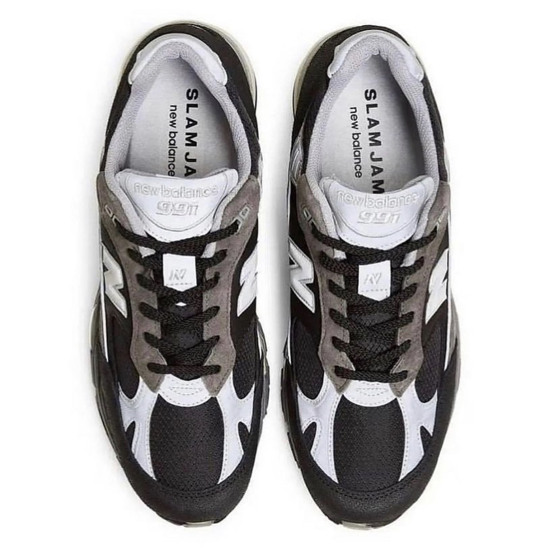New Balance x Slam Jam 991 Made in UK Black Grey 착용 스타일