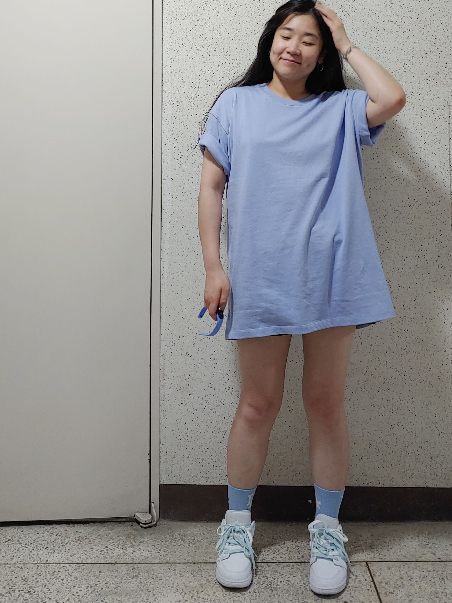 (GS) Jordan 1 Low Triple White 착용 스타일 - 1