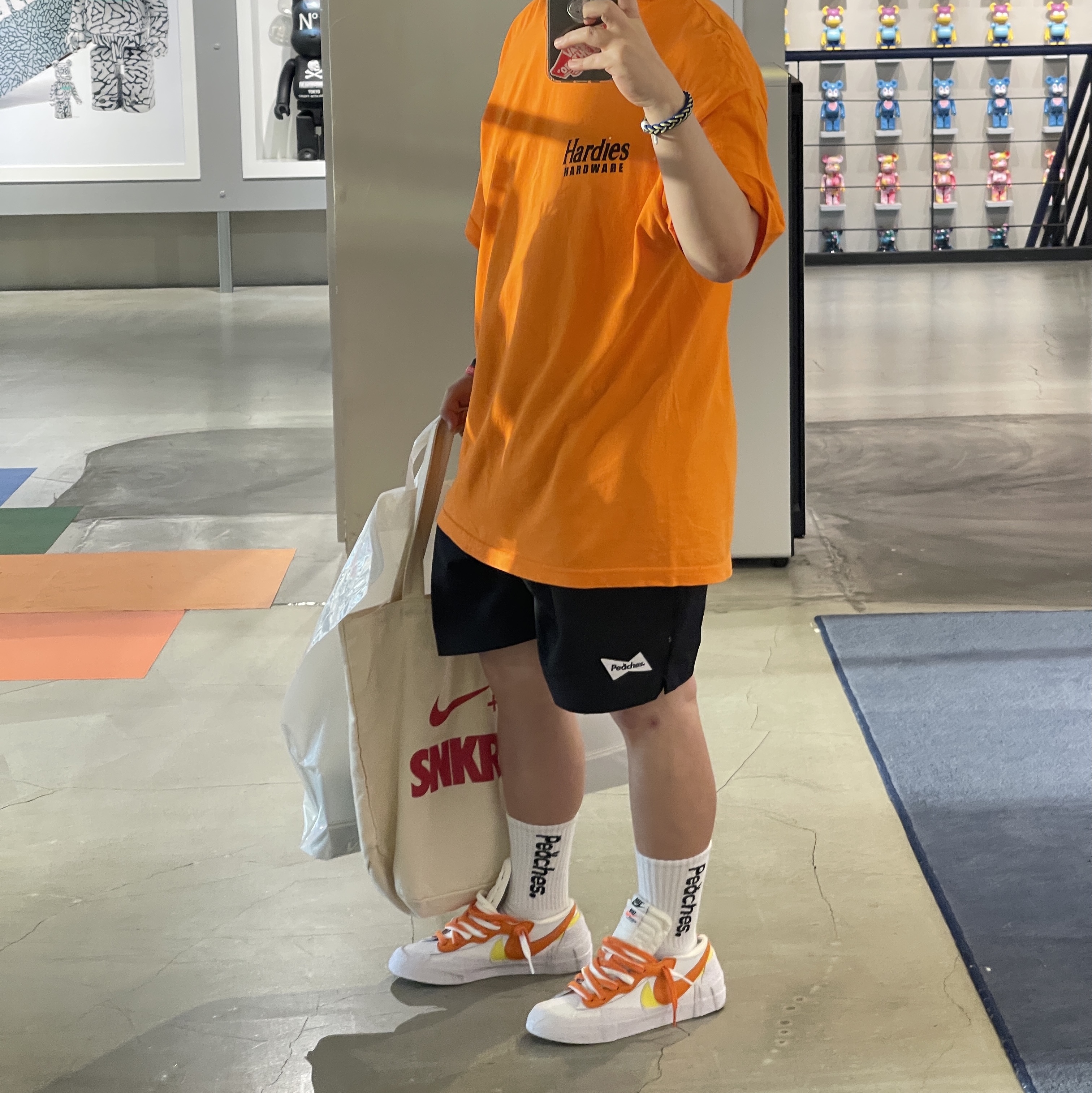 Nike x Sacai Blazer Low Magma Orange 착용 스타일