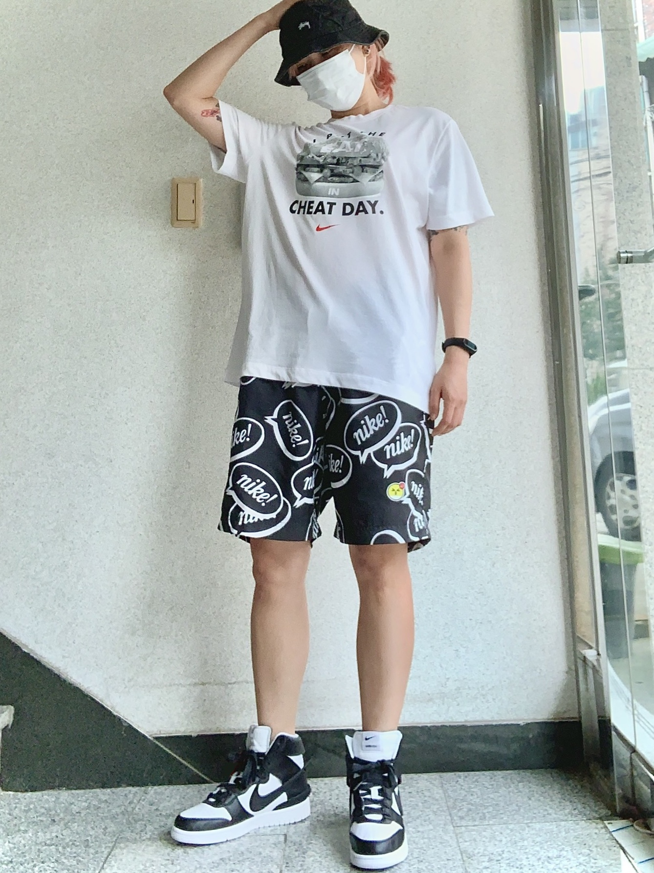 Nike x Ambush Dunk High Black ์ฐฉ์ฉ ์คํ์ผ