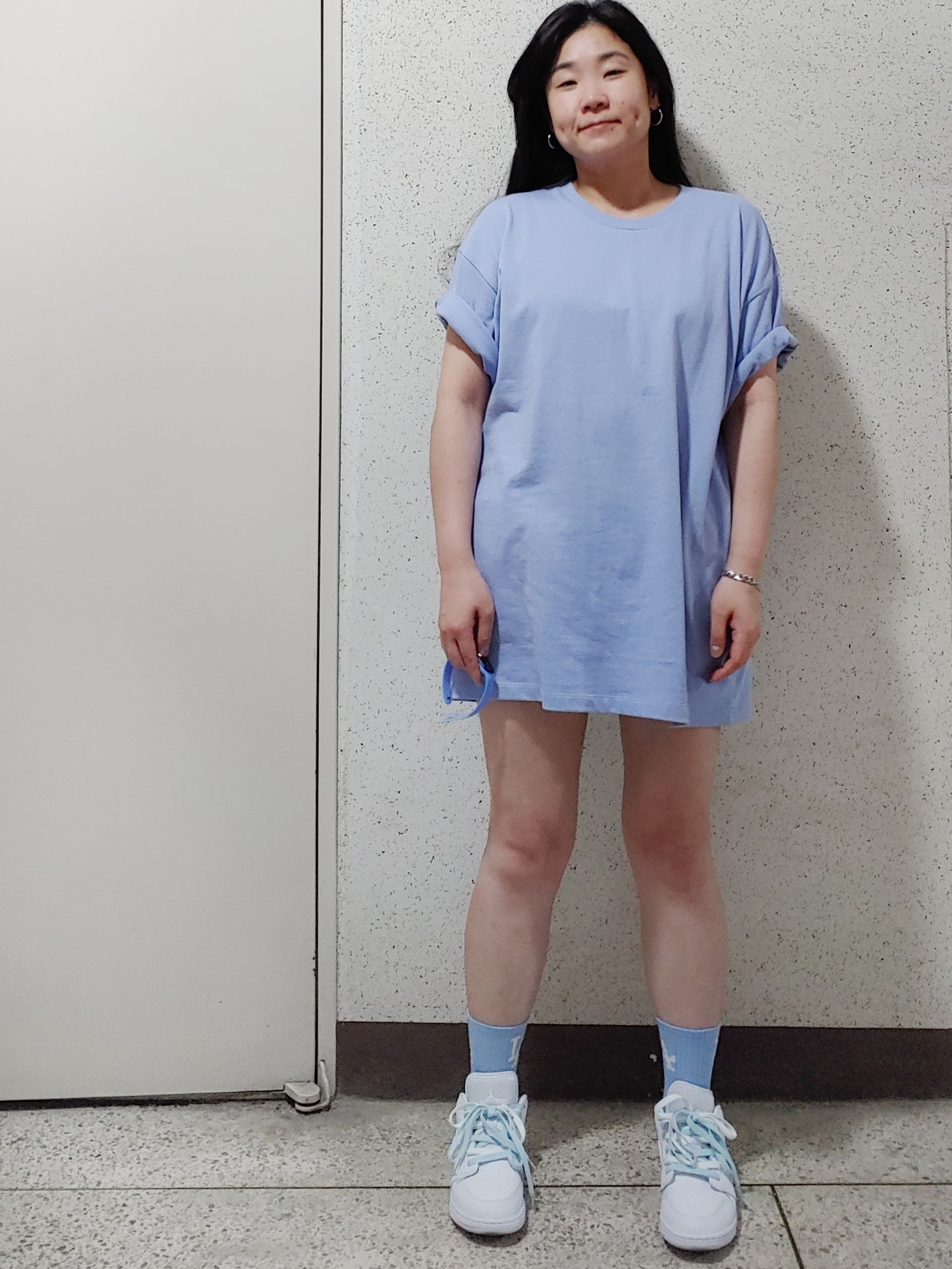 (GS) Jordan 1 Low Triple White 착용 스타일 - 2