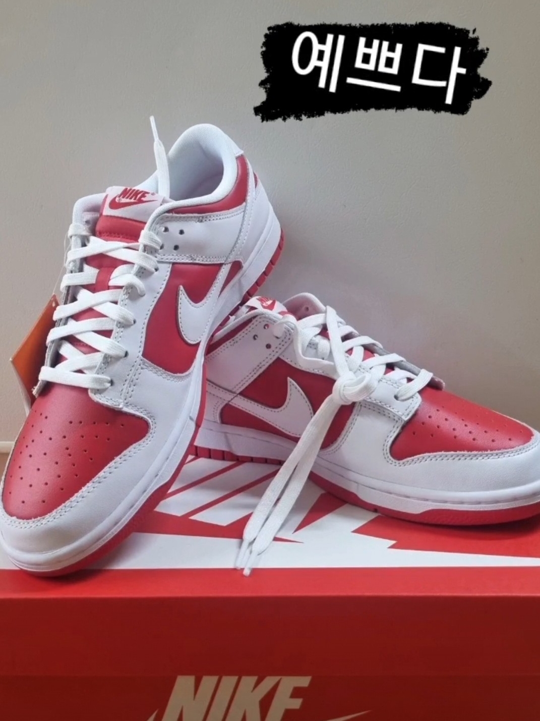 Nike Dunk Low Retro Championship Red 착용 스타일