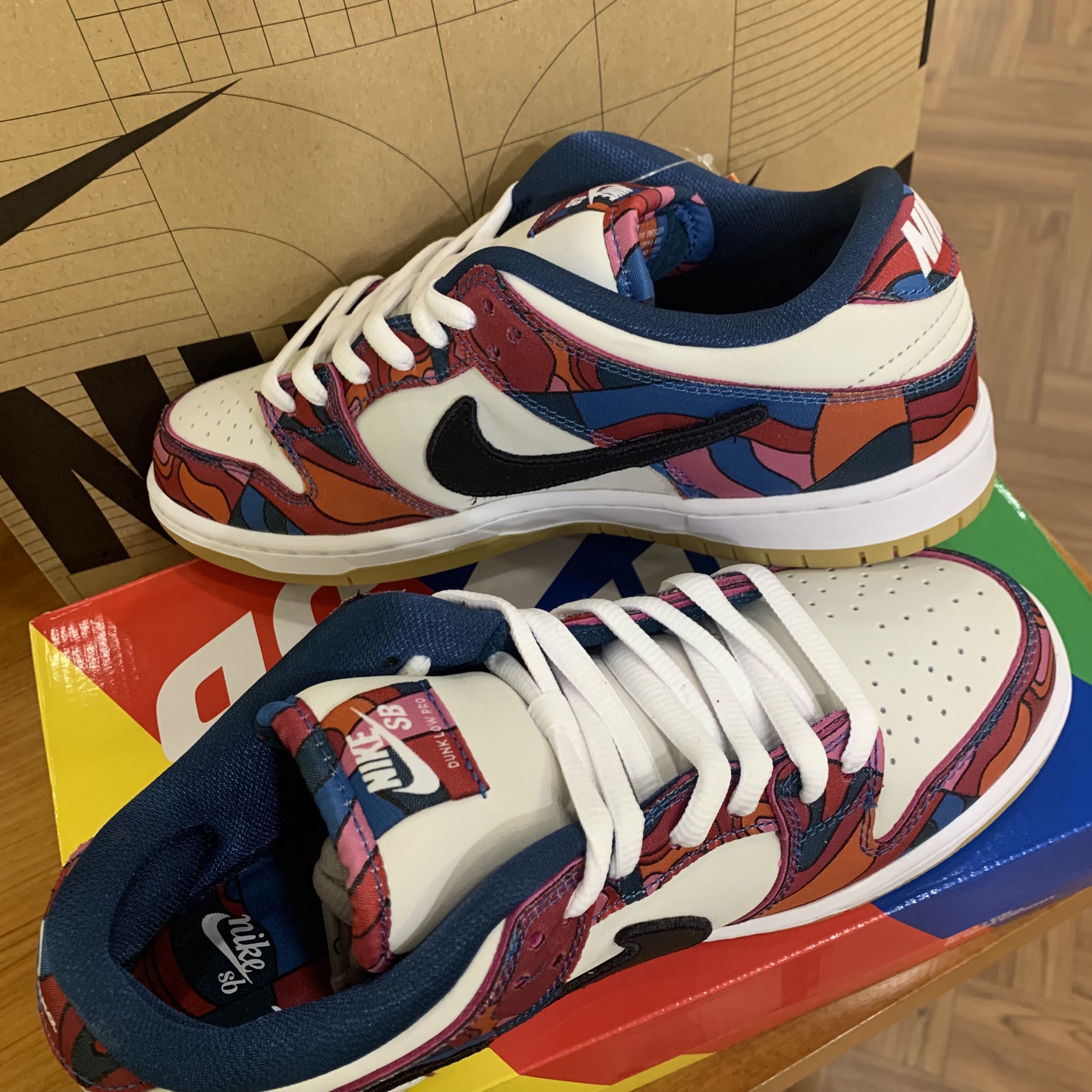Nike x Parra SB Dunk Low Pro Abstract Art 착용 스타일