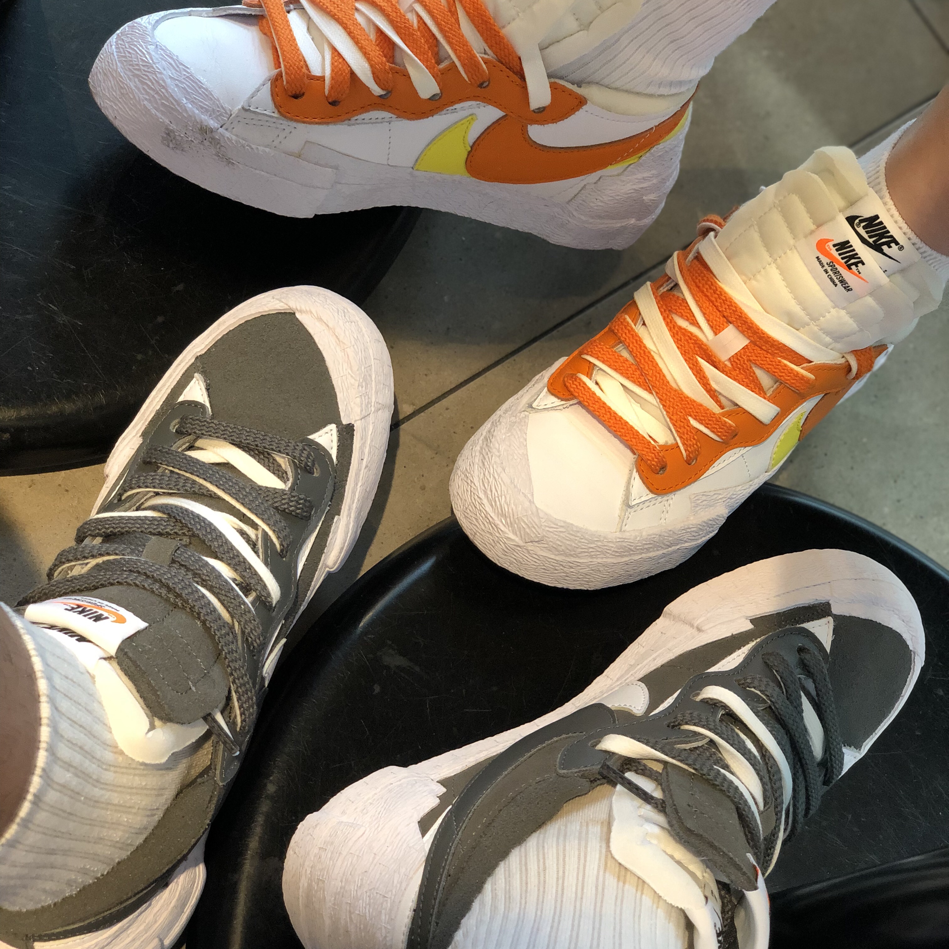 Nike x Sacai Blazer Low Iron Grey, Nike x Sacai Blazer Low Magma Orange 착용 스타일 - 2