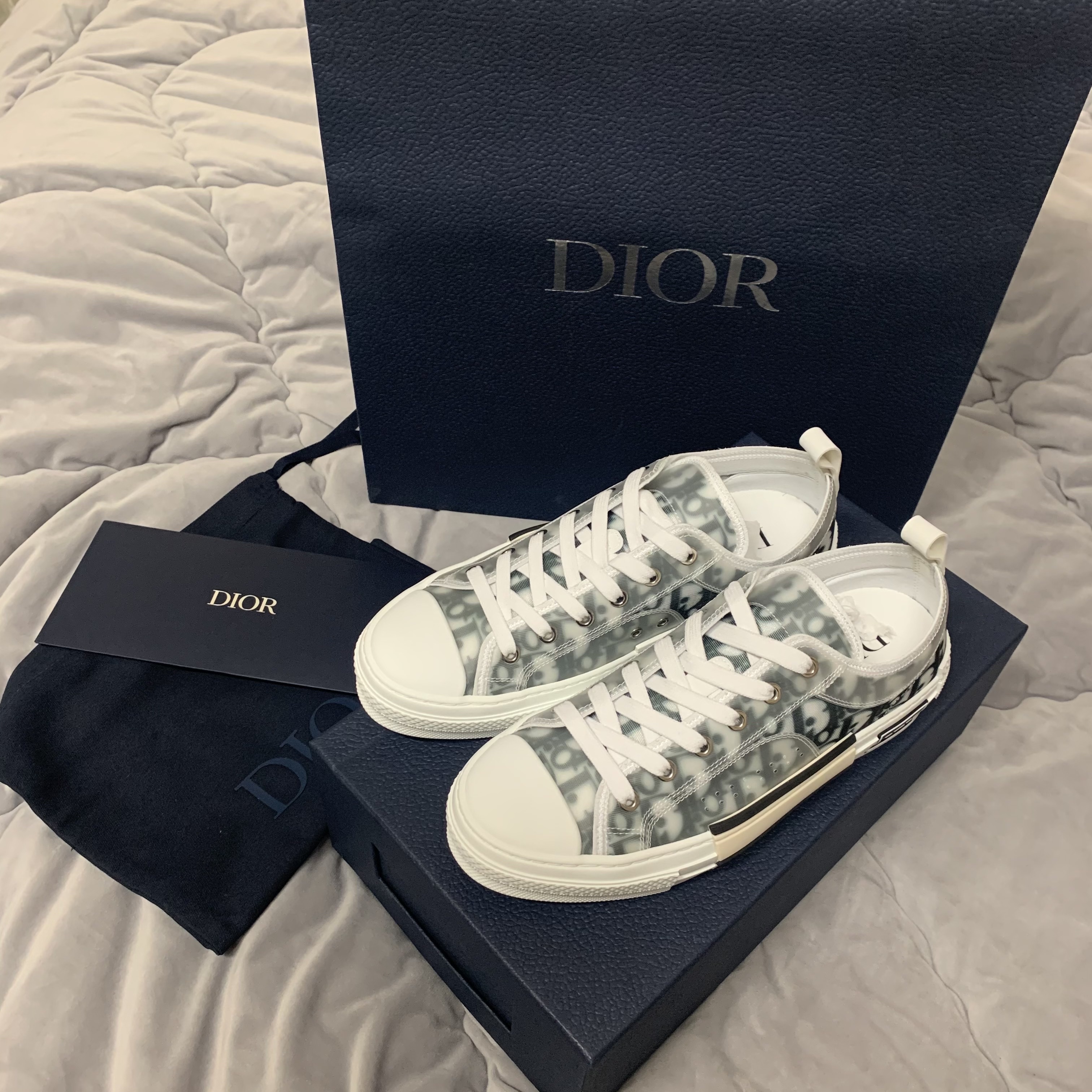 Dior B23 Low Dior Oblique White & Black 착용 스타일 - 3