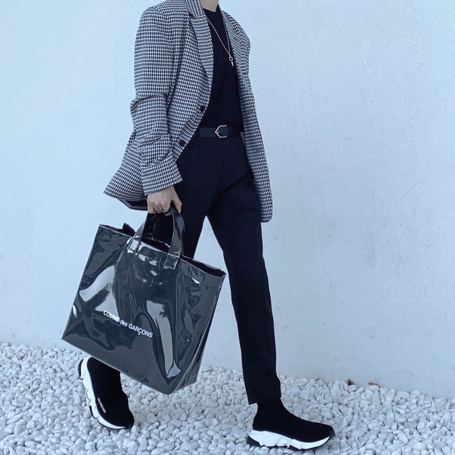 Balenciaga Speed Trainer Black White 2019 착용 스타일