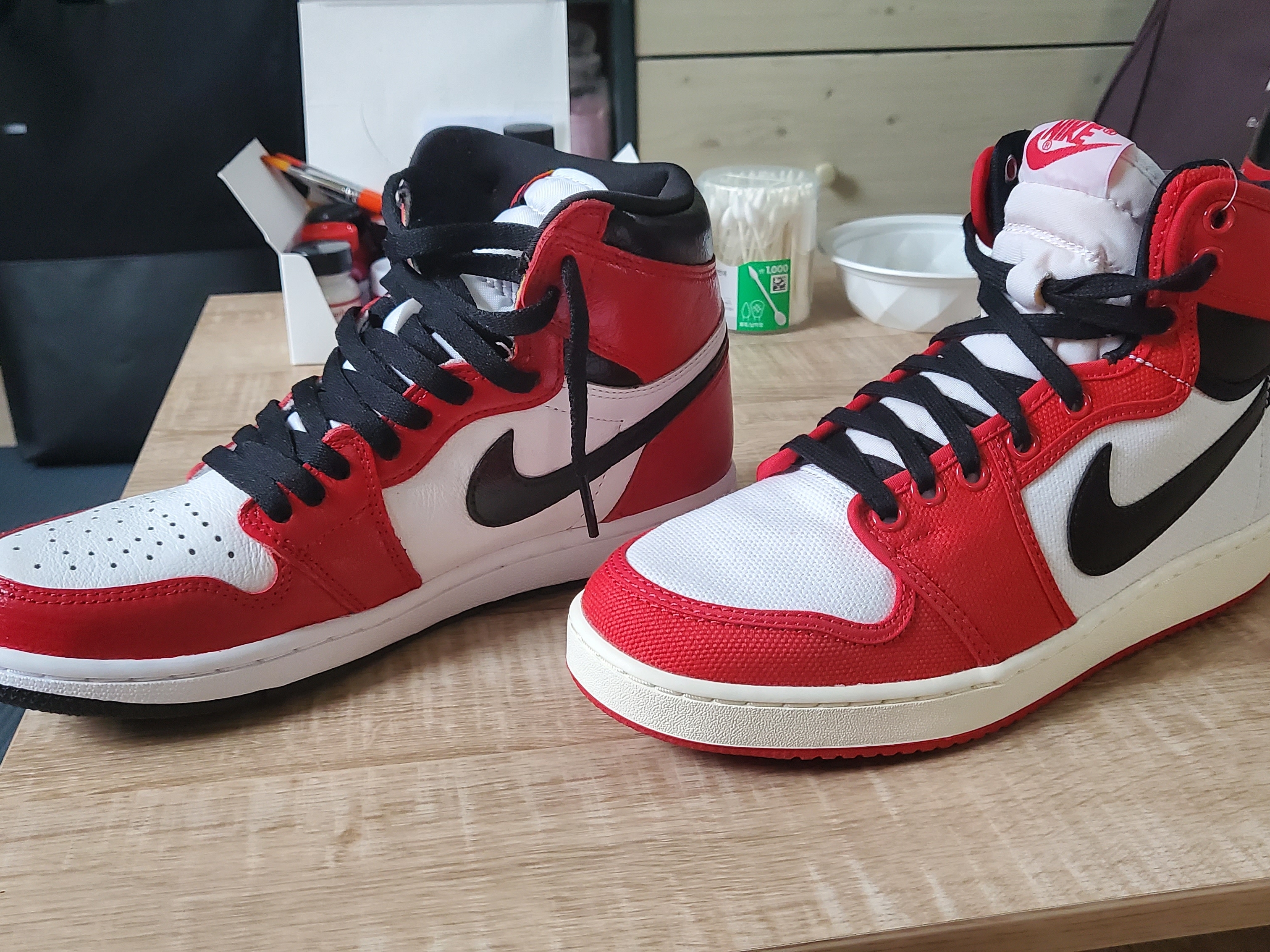 Jordan 1 Retro High OG Light Fusion Red, Jordan 1 Retro High OG Chicago 2015 착용 스타일 - 2