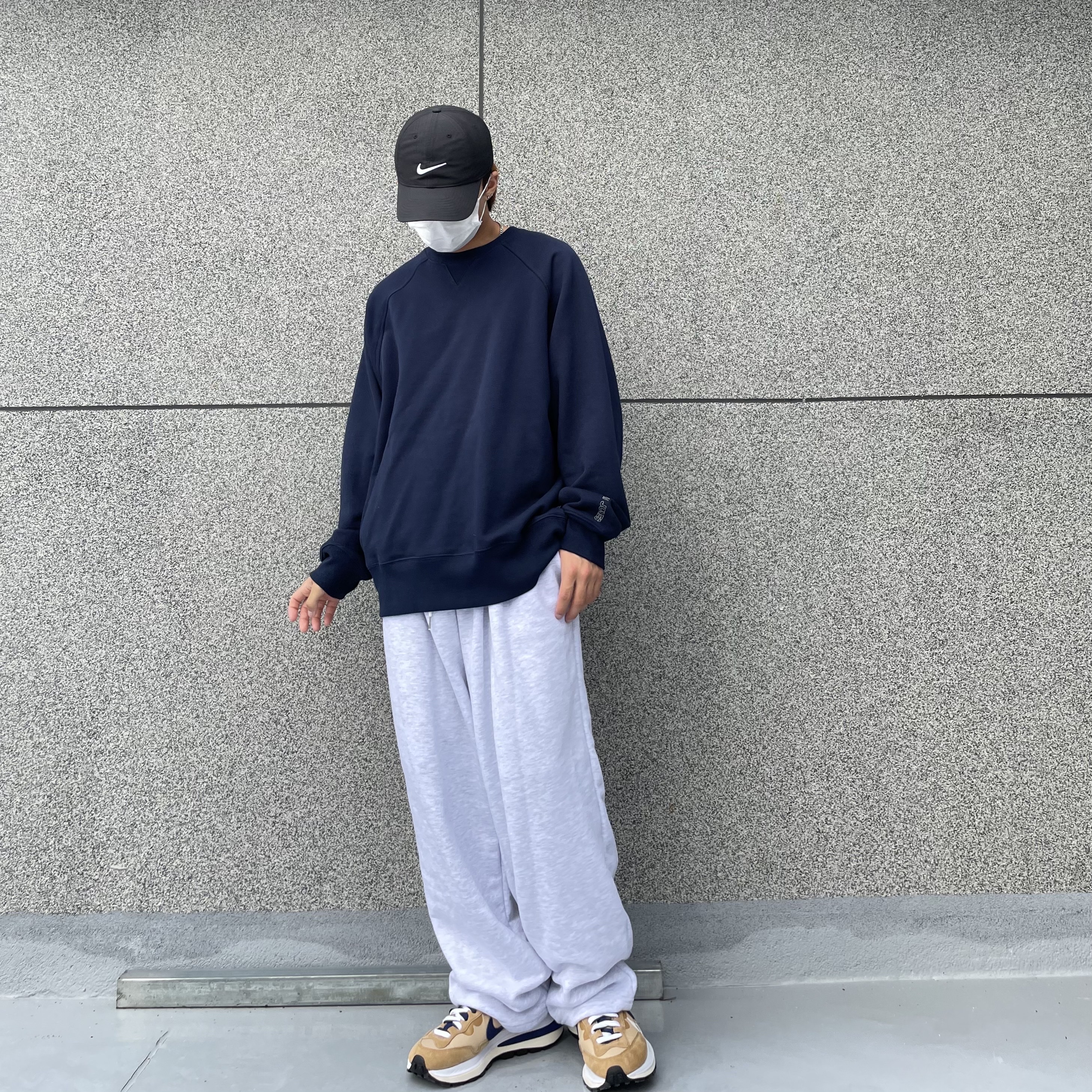 Nike x Sacai VaporWaffle Sesame and Blue Void 착용 스타일