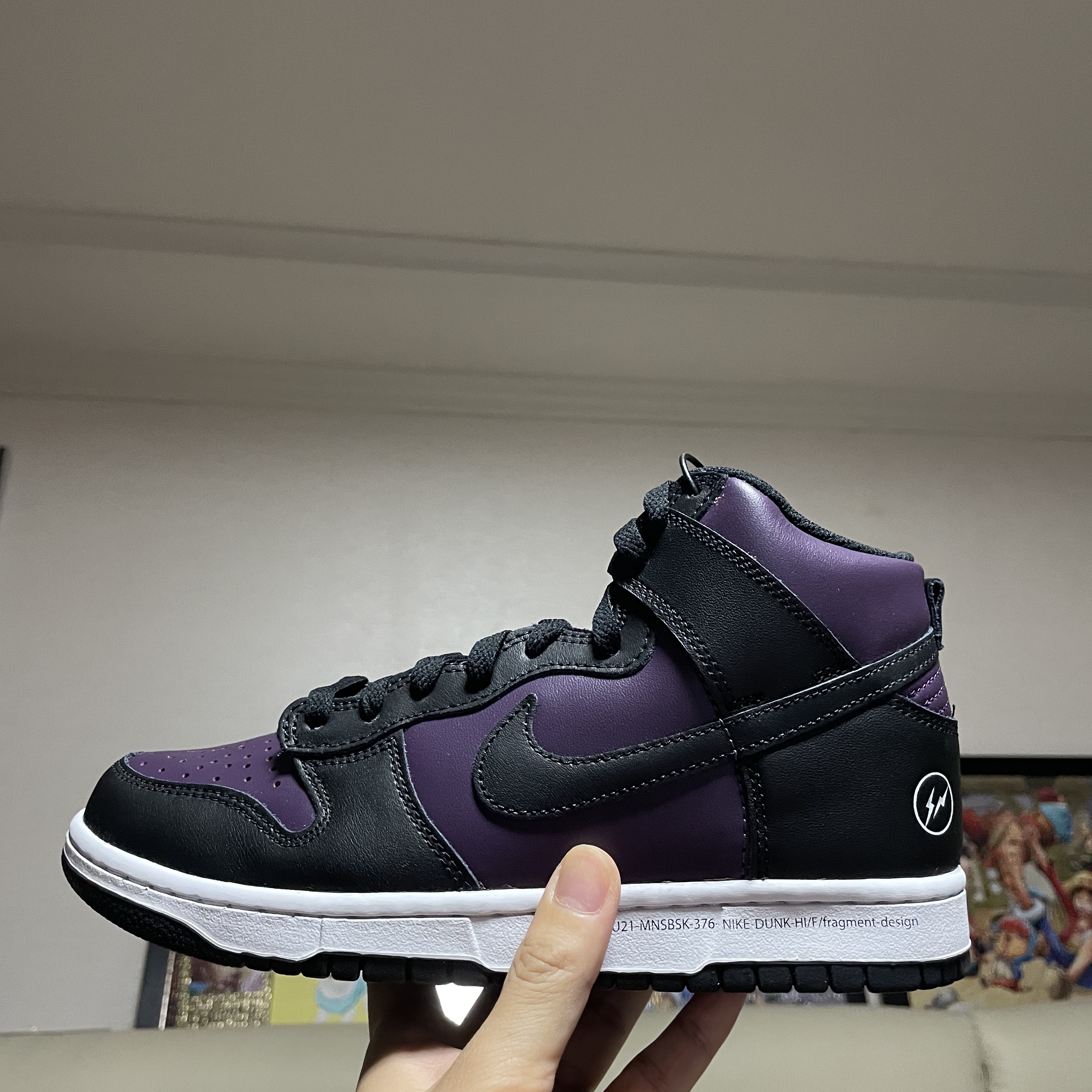 Nike x Fragment Dunk High Black 착용 스타일 - 2