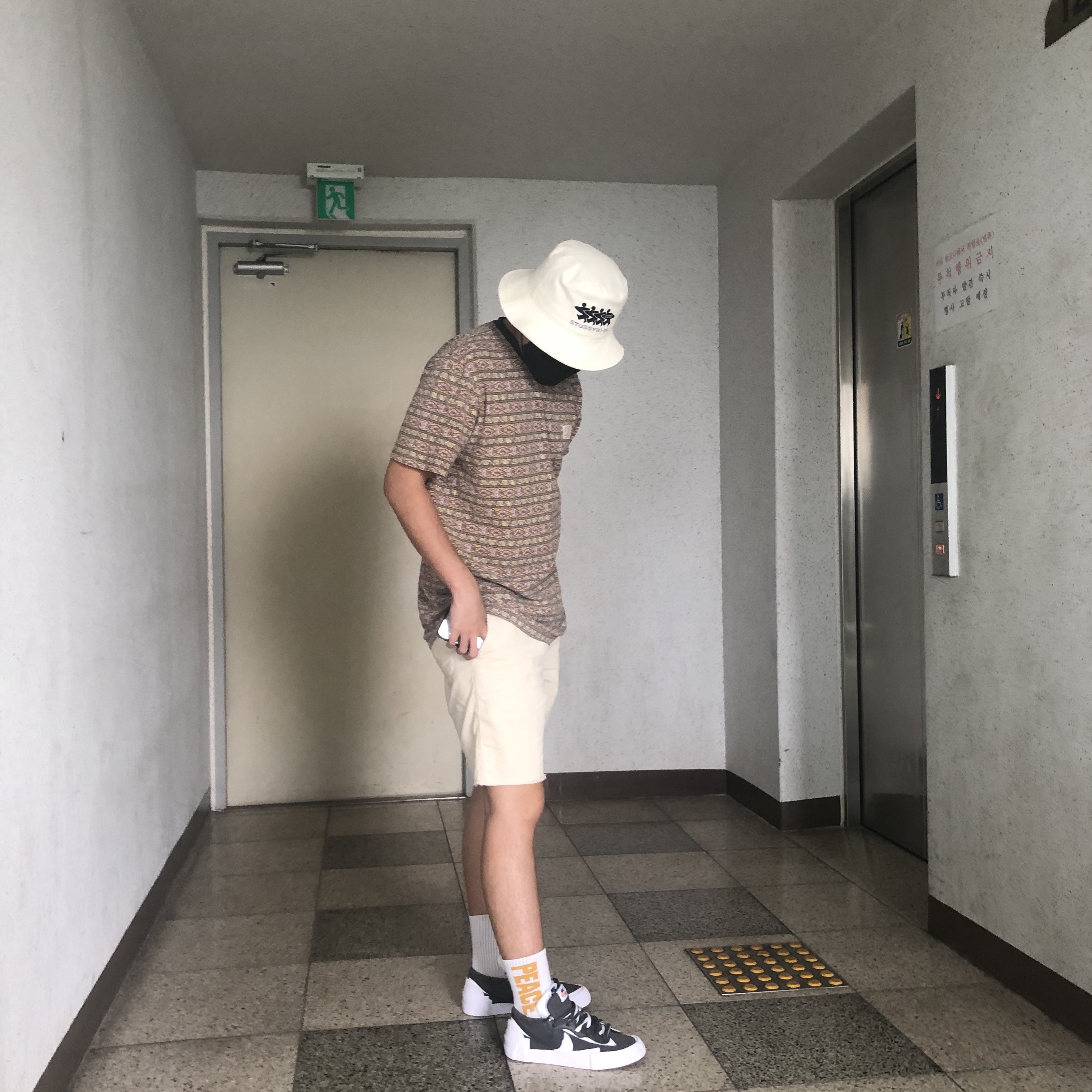 Nike x Sacai Blazer Low Iron Grey, Nike x Sacai Blazer Low Magma Orange 착용 스타일 - 1