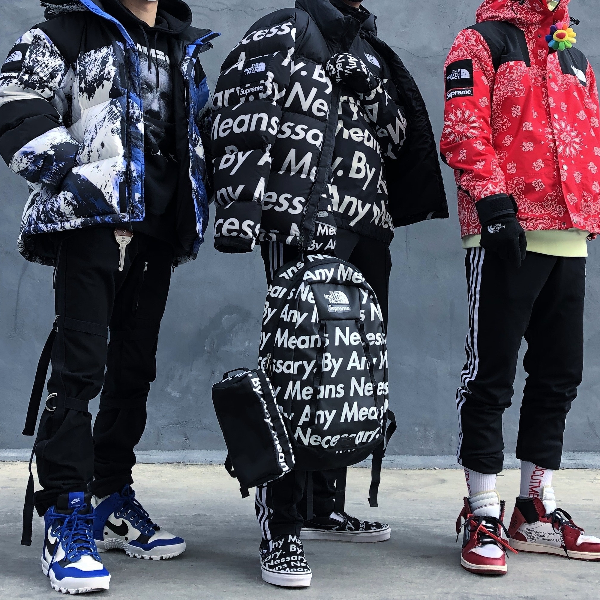 Supreme x The North Face Mountain Baltoro Jacket Blue White - 17FW, Nike x Undercover SFB Jungle Dunk White 착용 스타일