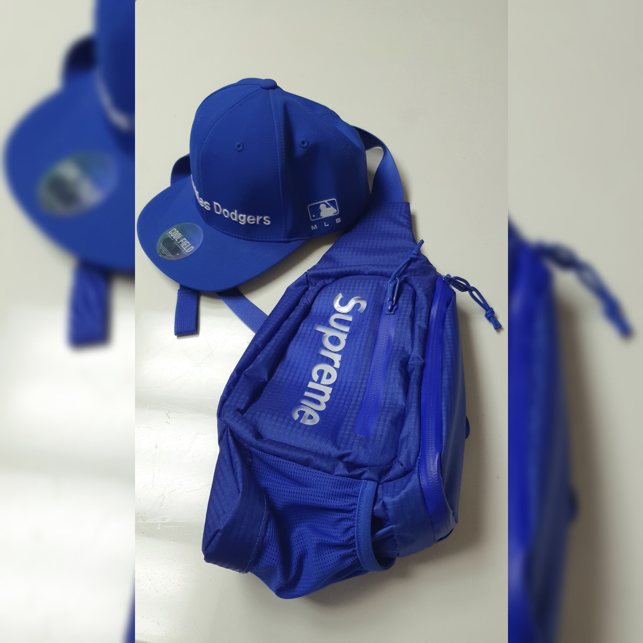 Supreme Sling Bag Royal - 21SS 착용 스타일 - 5